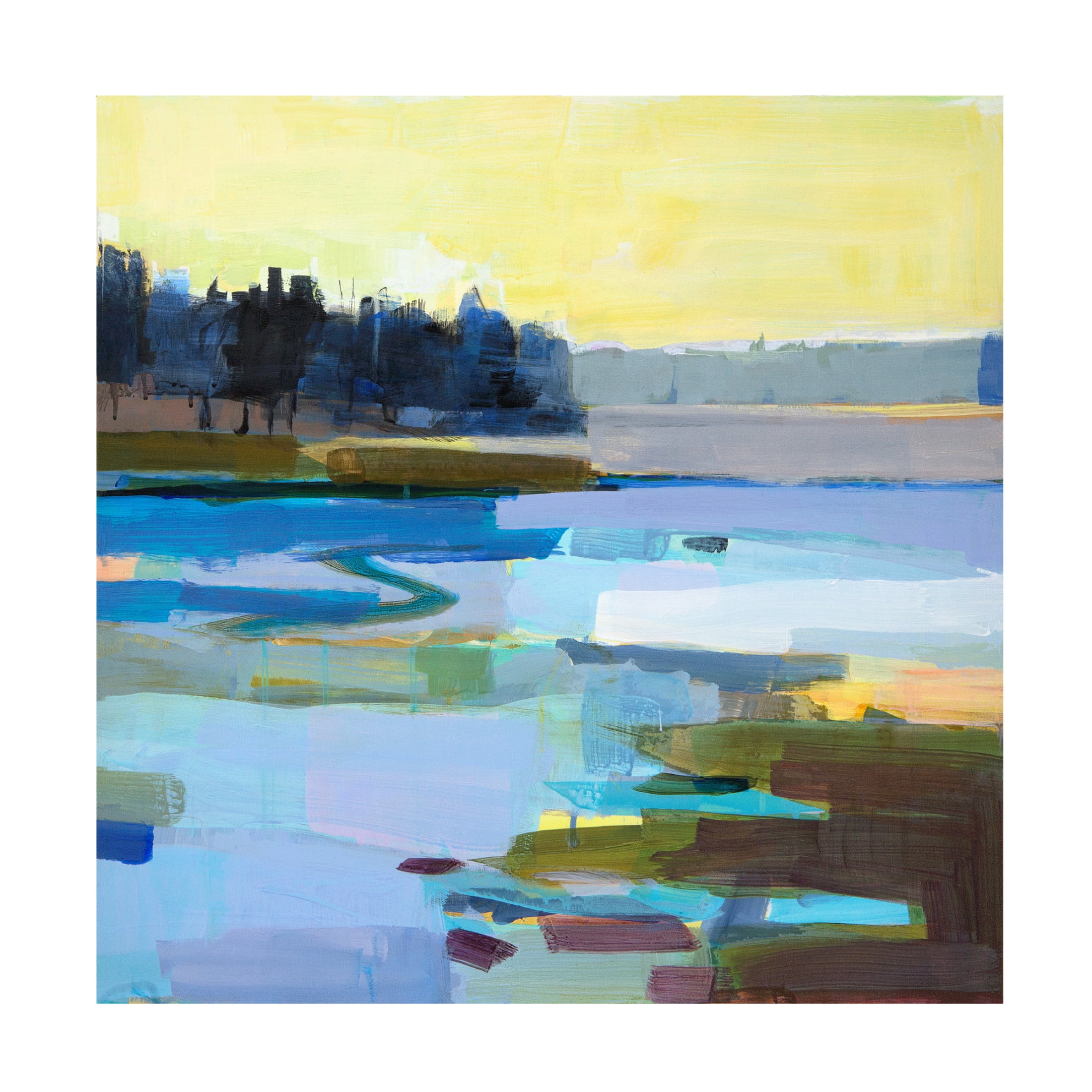 Canvas Wall Art - Kathleen Robbins 'Rowley Marsh Early Spring' Wall Art for Living Room, Bedroom, or Office Décor by Trademark Fine Art - 24 x 24 Inches