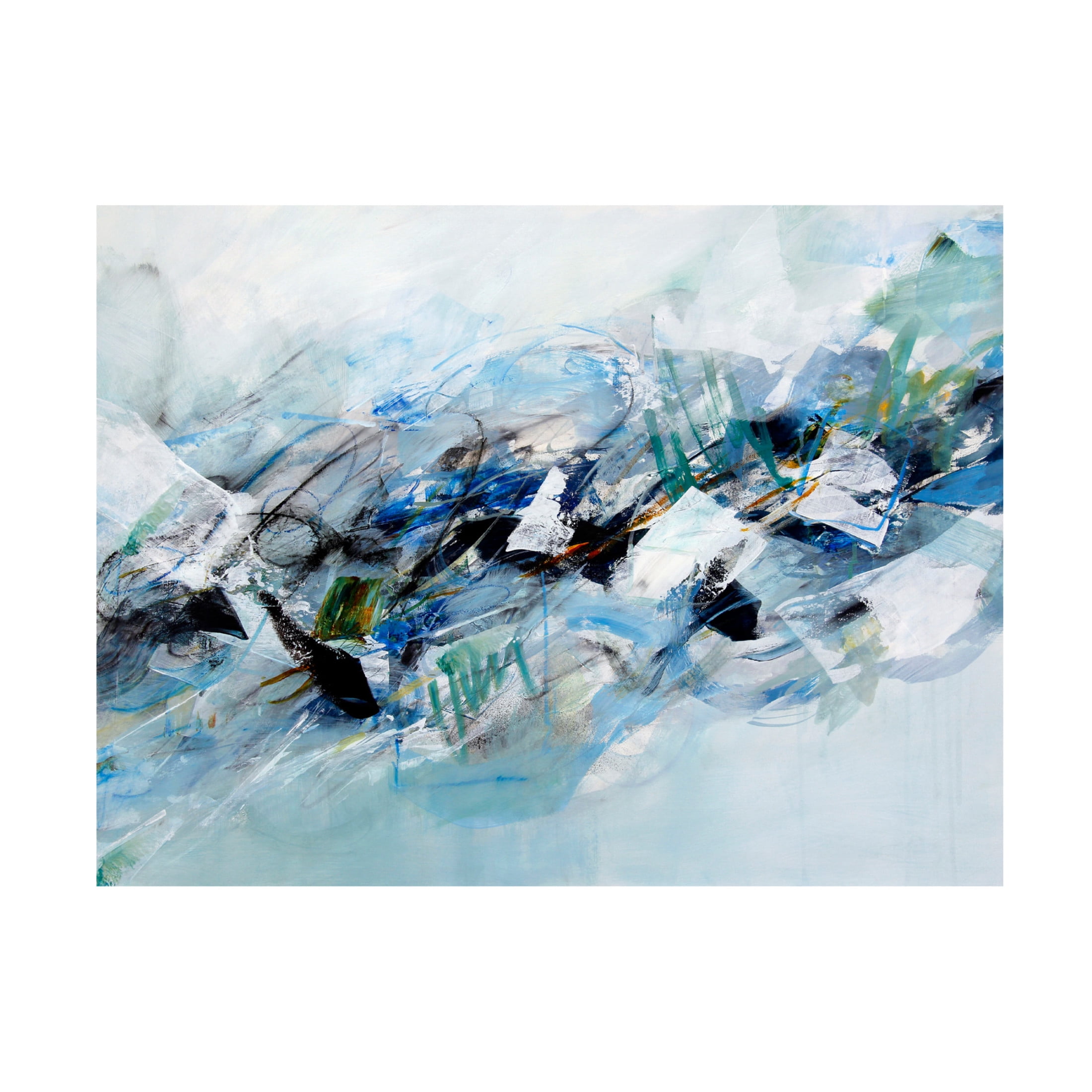 Canvas Wall Art - Kati Bujna 'Cool Blue Pool with Reflection 1' Wall Art for Living Room, Bedroom, or Office Décor by Trademark Fine Art - 24 x 18 Inches