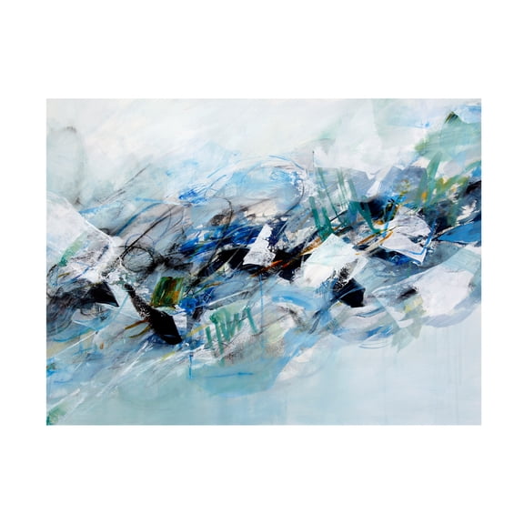 Canvas Wall Art - Kati Bujna 'Cool Blue Pool with Reflection 1' Wall Art for Living Room, Bedroom, or Office Décor by Trademark Fine Art - 47 x 35 Inches