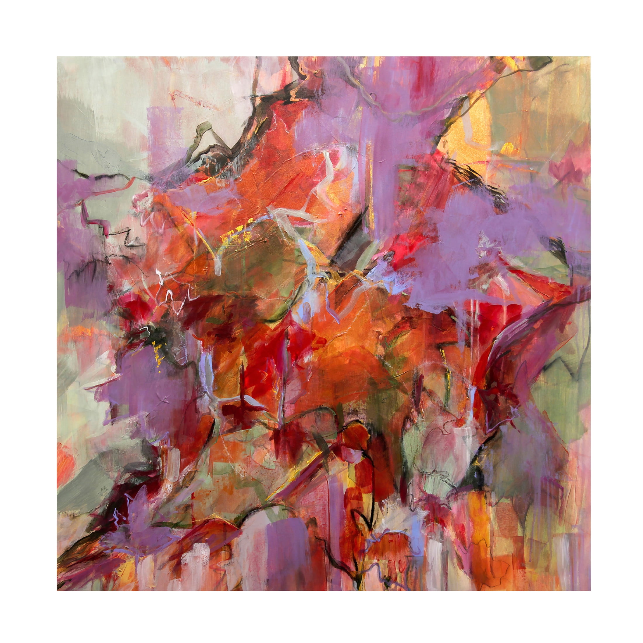 Canvas Wall Art - Kati Bujna 'Fall Forest Symphony' Wall Art for Living Room, Bedroom, or Office Décor by Trademark Fine Art - 14 x 14 Inches