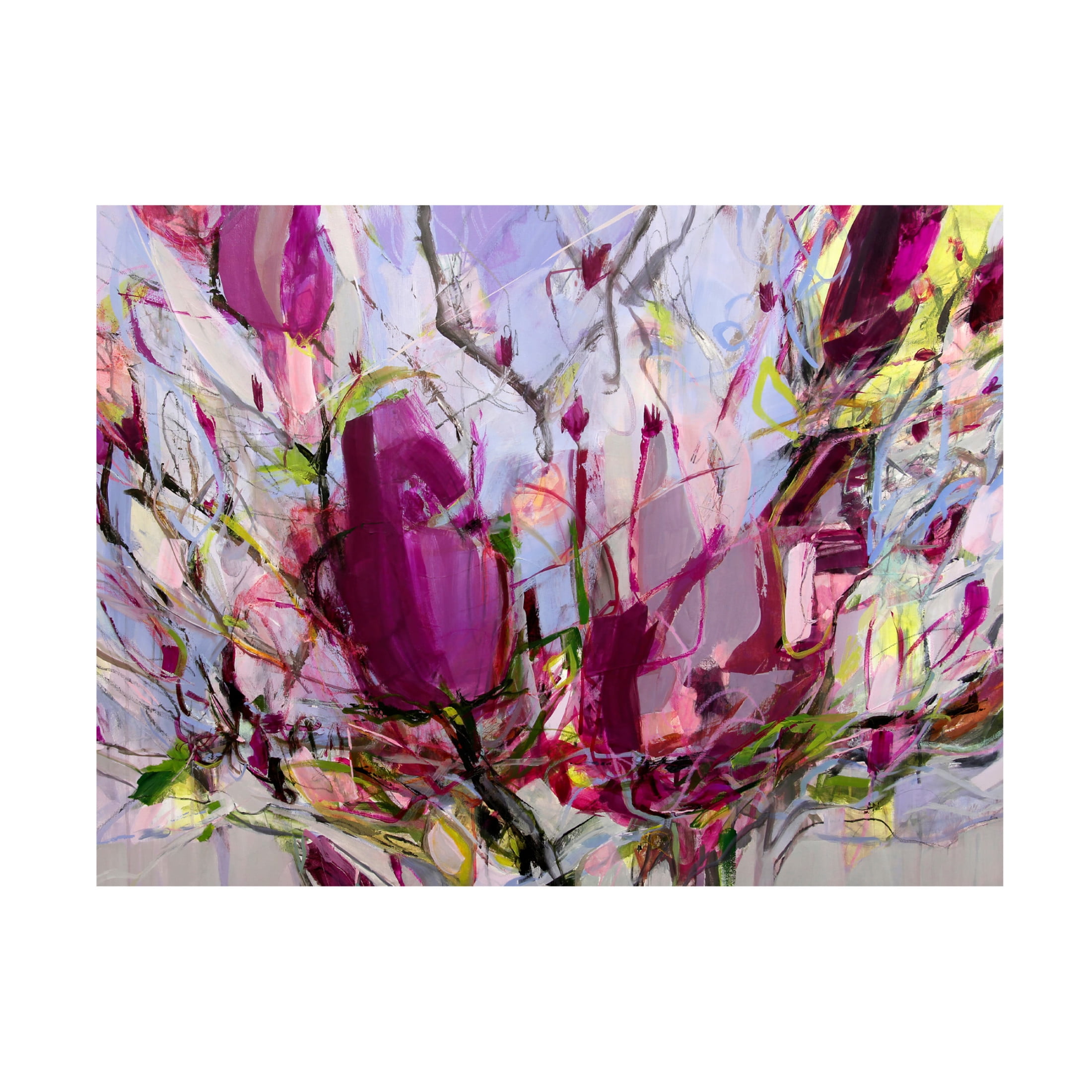 Canvas Wall Art - Kati Bujna 'Magnolia Blossoms' Wall Art for Living Room, Bedroom, or Office Décor by Trademark Fine Art - 32 x 24 Inches