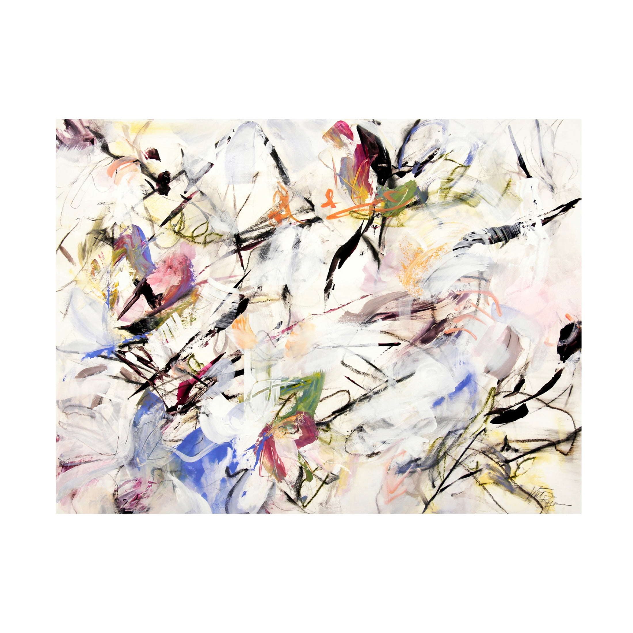 Canvas Wall Art - Kati Bujna 'Magnolia Life Blossoms 1' Wall Art for Living Room, Bedroom, or Office Décor by Trademark Fine Art - 47 x 35 Inches