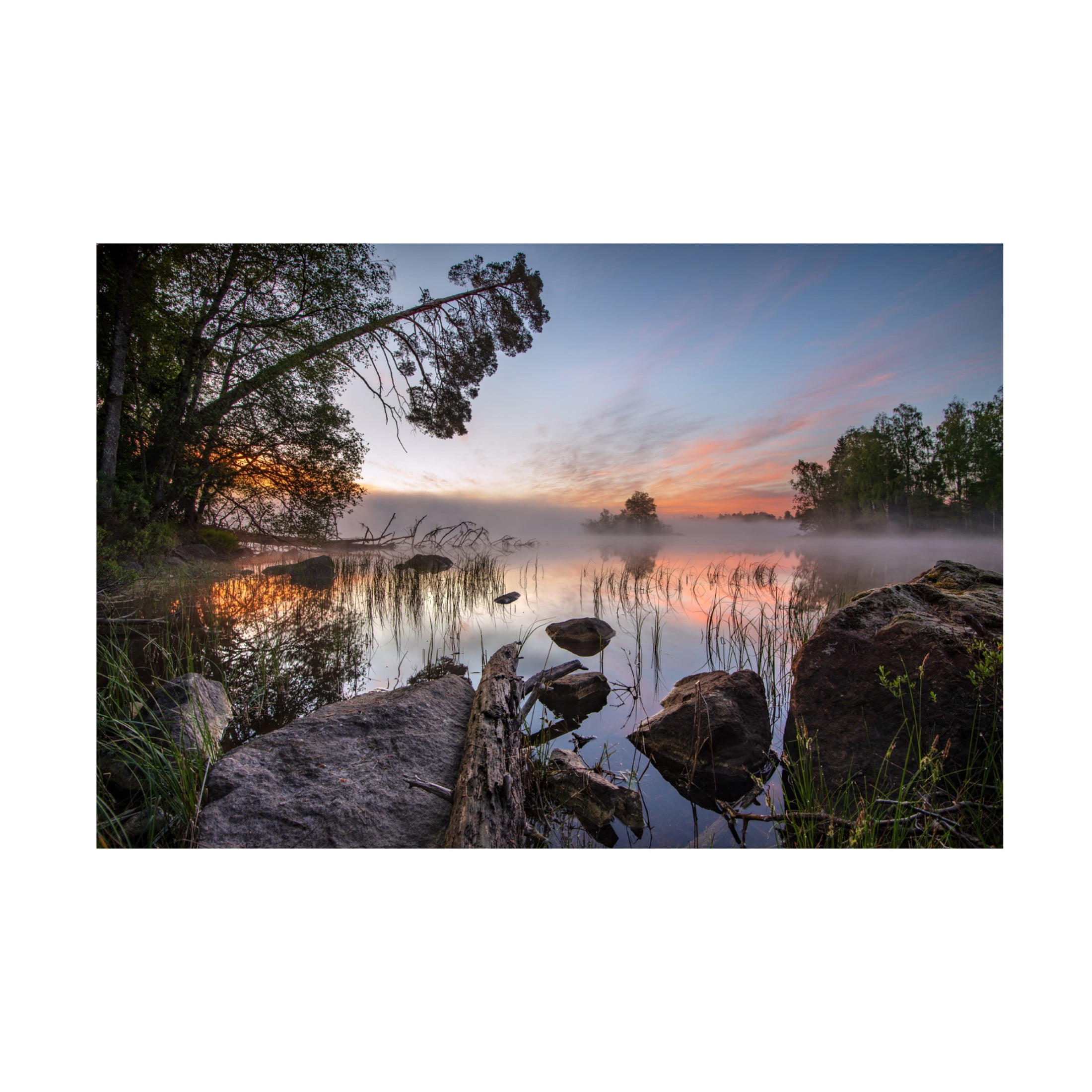 Canvas Wall Art - Keller 'Peaceful Morning' Wall Art for Living Room, Bedroom, or Office D?cor by Trademark Fine Art - 19 x 12 Inches