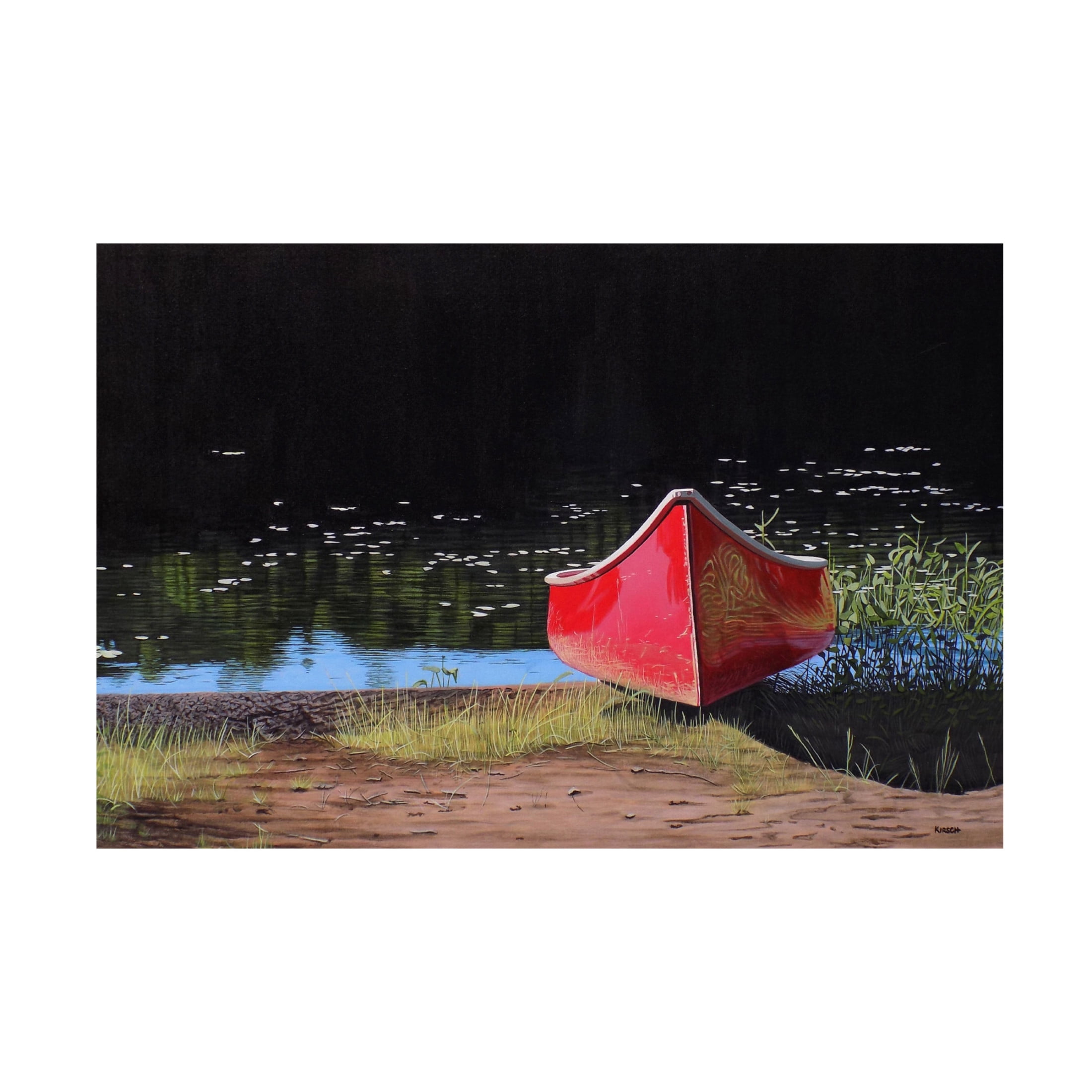 Canvas Wall Art - Kenneth M Kirsch 'Canoe' Wall Art for Living Room, Bedroom, or Office Décor by Trademark Fine Art - 47 x 30 Inches