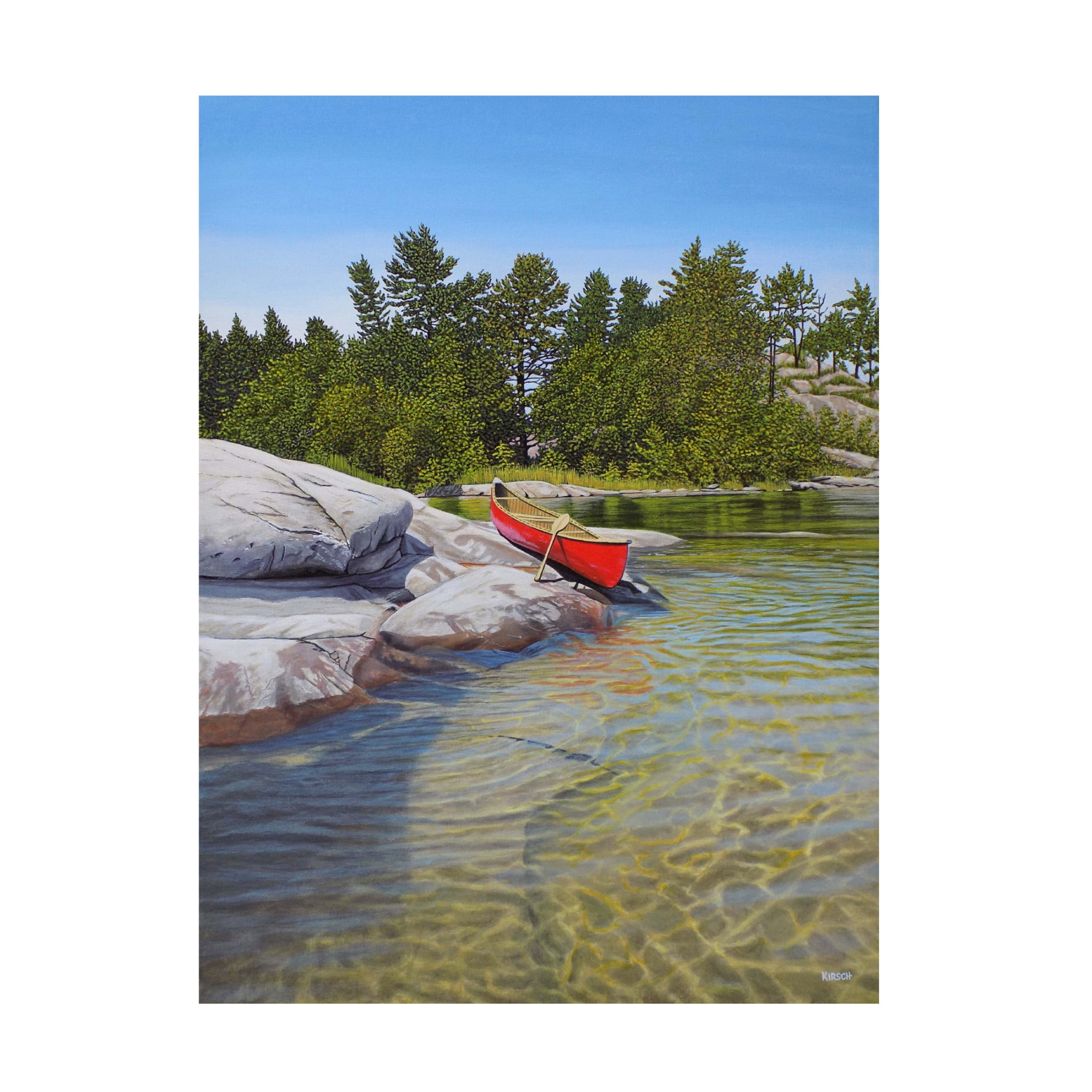 Canvas Wall Art - Kenneth M Kirsch 'Clear Reflections 1' Wall Art for Living Room, Bedroom, or Office Décor by Trademark Fine Art - 18 x 24 Inches