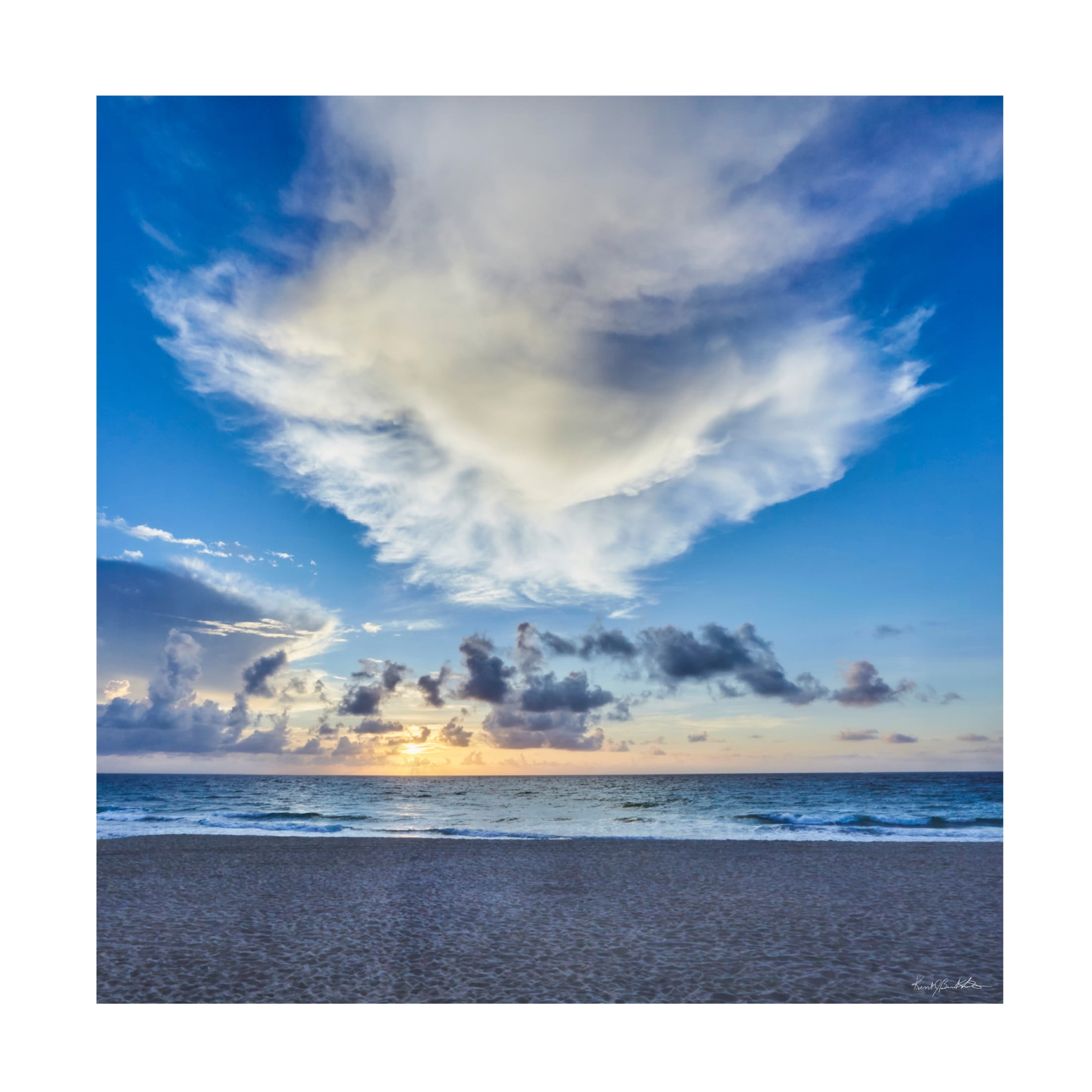 Canvas Wall Art - Kent Burkhardsmeier 'Angelic Sunrise' Wall Art for Living Room, Bedroom, or Office Décor by Trademark Fine Art - 24 x 24 Inches