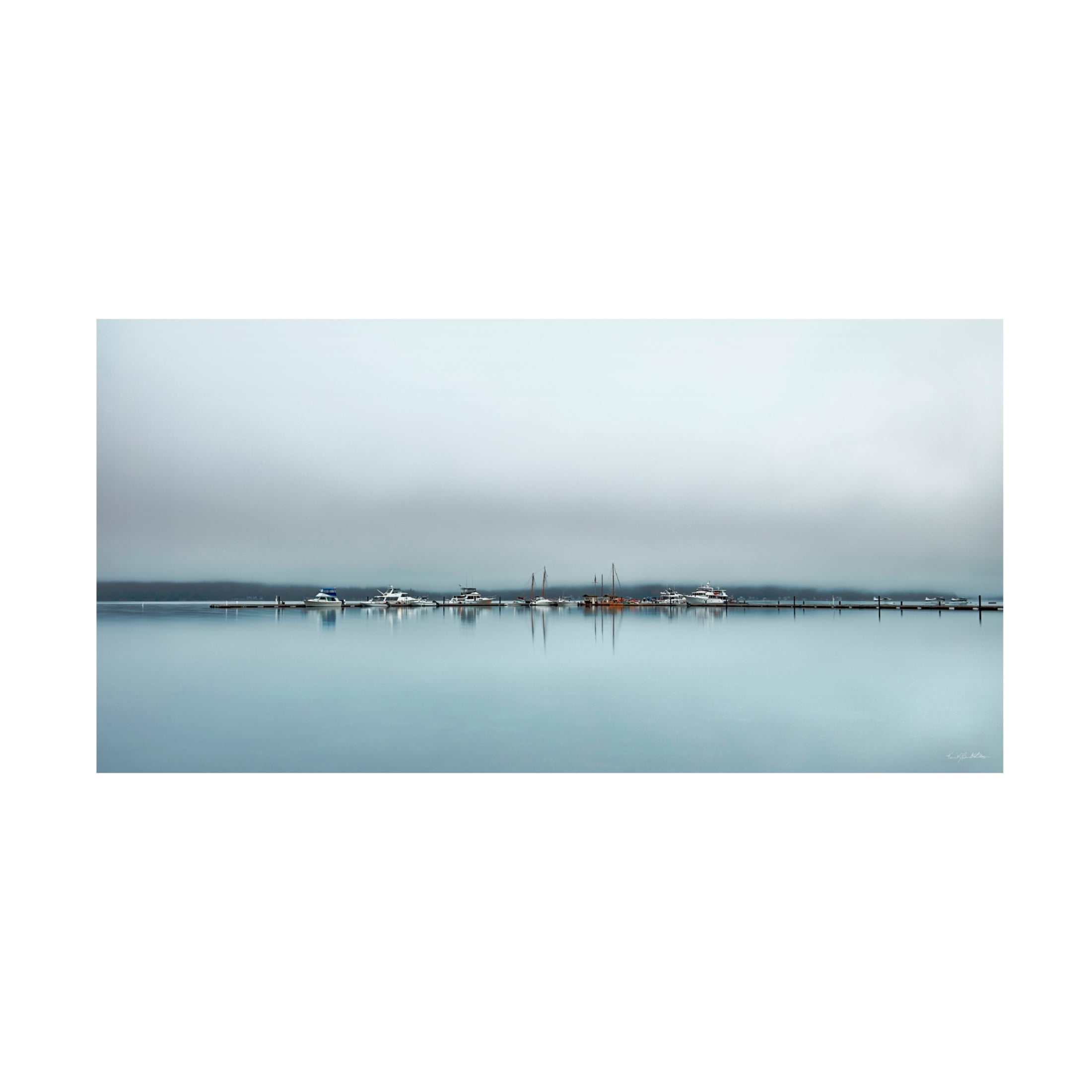Canvas Wall Art - Kent Burkhardsmeier 'Chilling Fog' Wall Art for Living Room, Bedroom, or Office Décor by Trademark Fine Art - 24 x 12 Inches