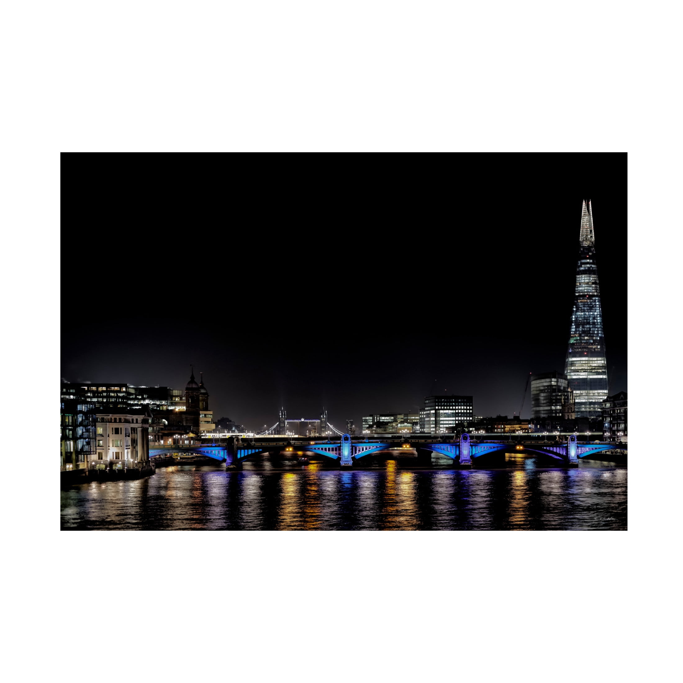 Canvas Wall Art - Kent Burkhardsmeier 'Night Lights' Wall Art for Living Room, Bedroom, or Office Décor by Trademark Fine Art - 24 x 16 Inches