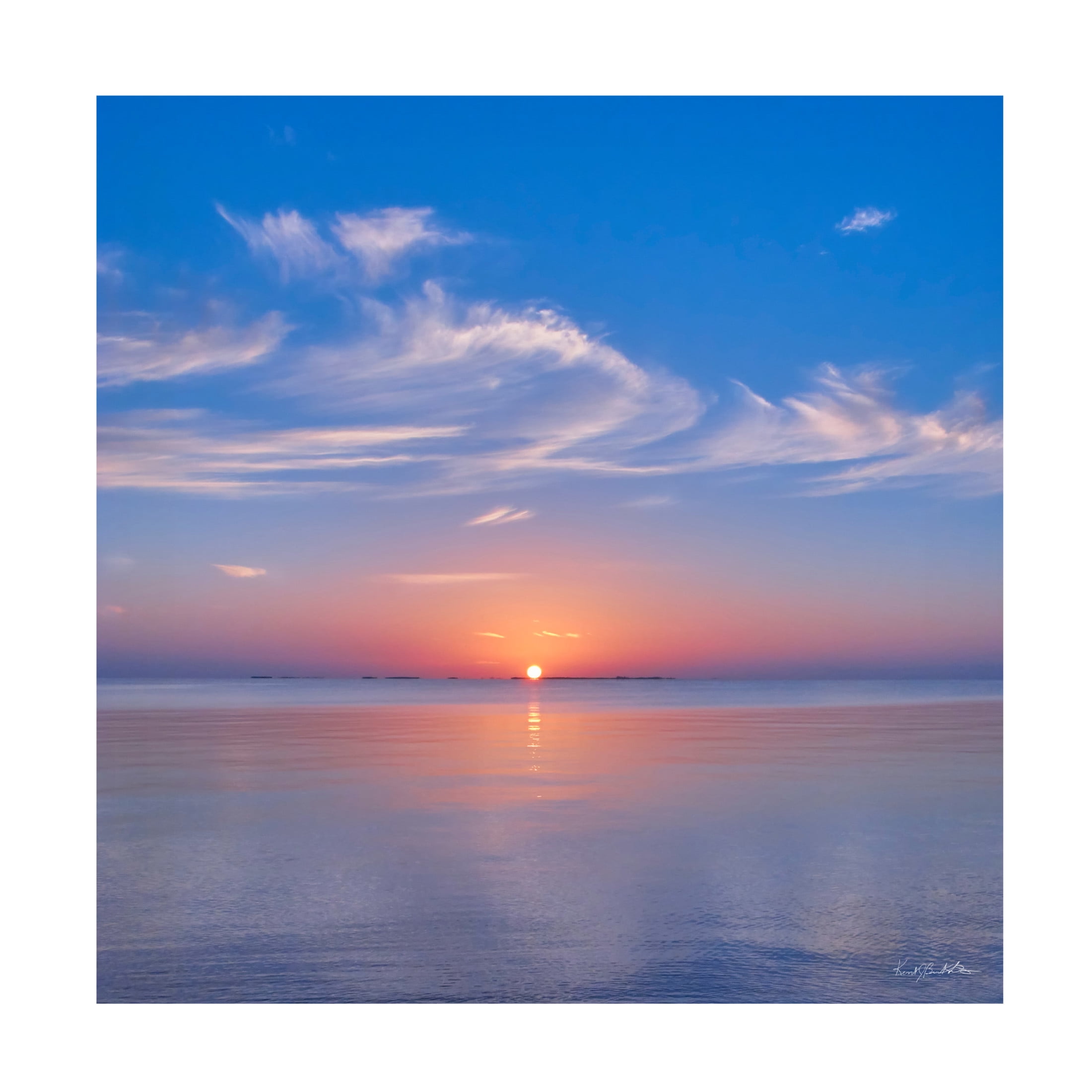 Canvas Wall Art - Kent Burkhardsmeier 'Peaceful Dawn II' Wall Art for Living Room, Bedroom, or Office Décor by Trademark Fine Art - 24 x 24 Inches