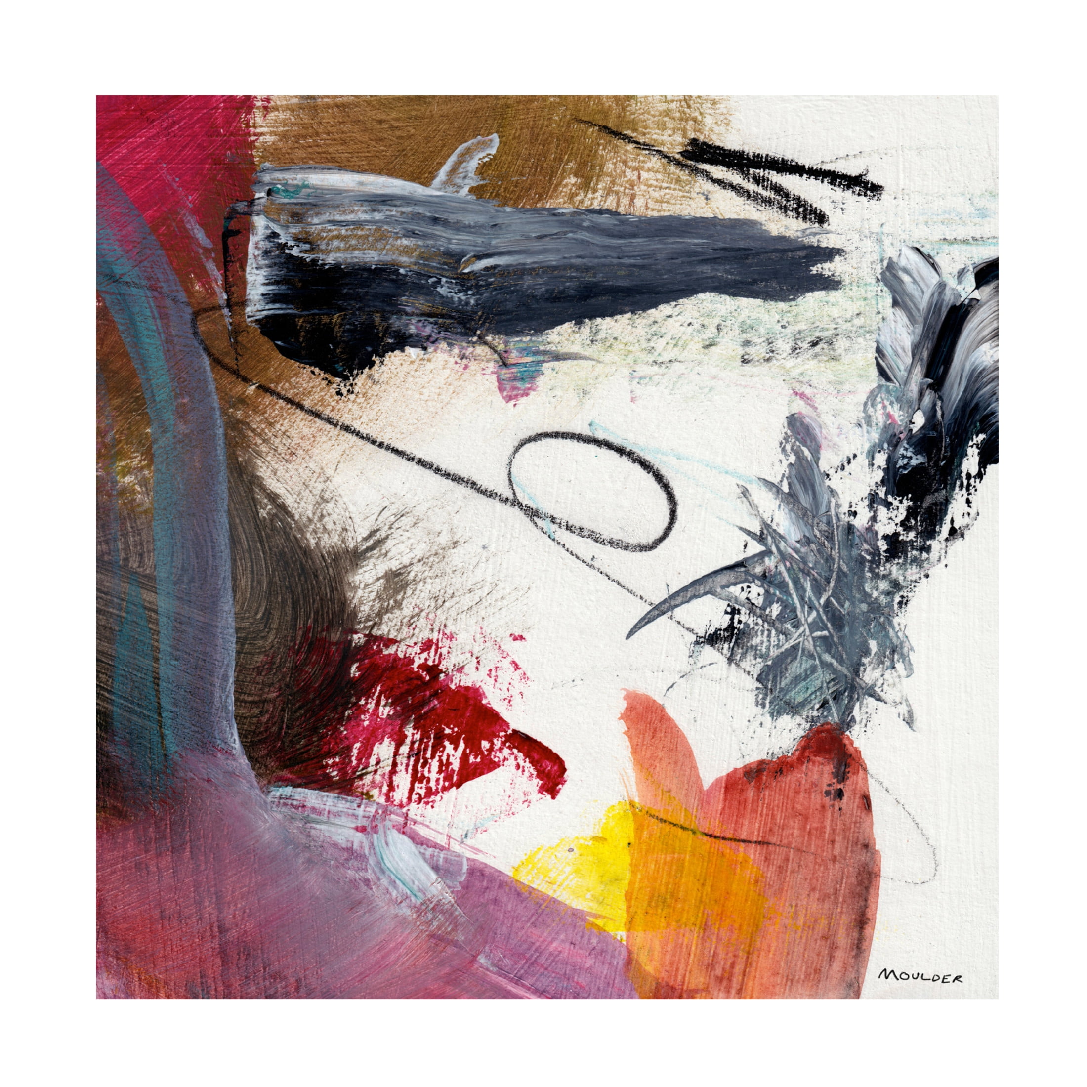 Canvas Wall Art - Kim Moulder 'Discordant Melody' Wall Art for Living Room, Bedroom, or Office Décor by Trademark Fine Art - 24 x 24 Inches