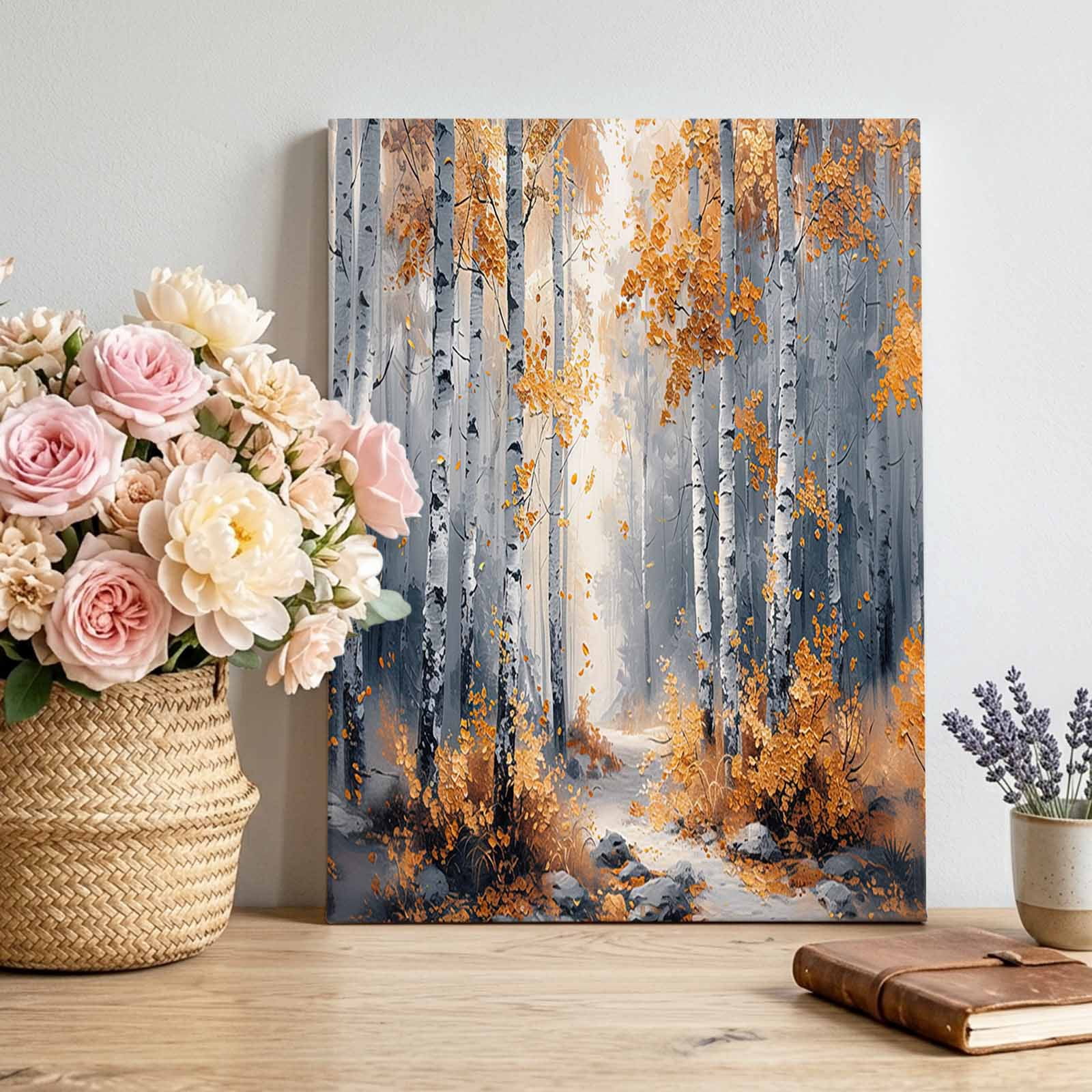 Canvas Wall Art Landscape Nature Canvas Art Print Tree Forest Leaves ...