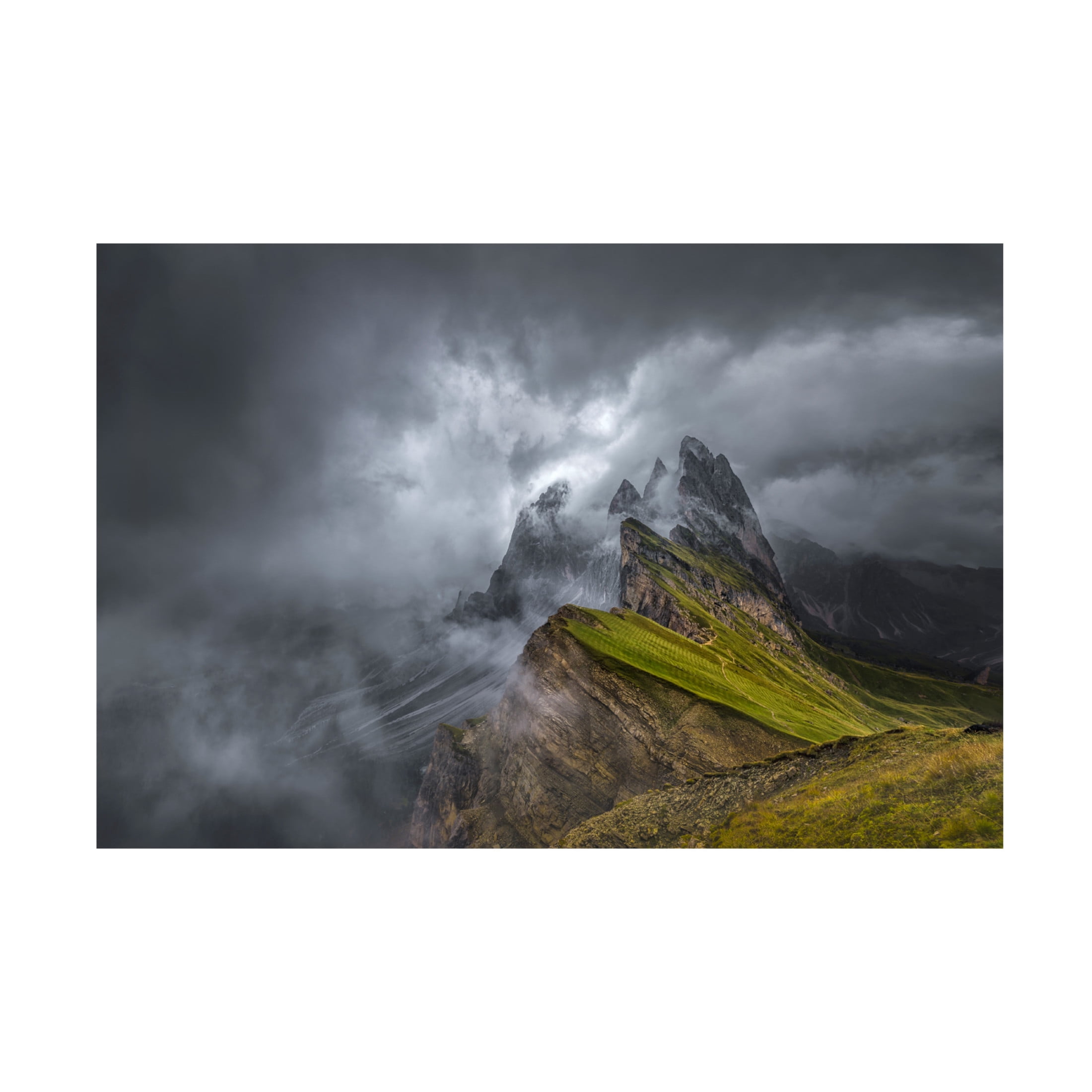 Canvas Wall Art - Larry Deng 'Seceda' Wall Art for Living Room, Bedroom, or Office D?cor by Trademark Fine Art - 24 x 16 Inches
