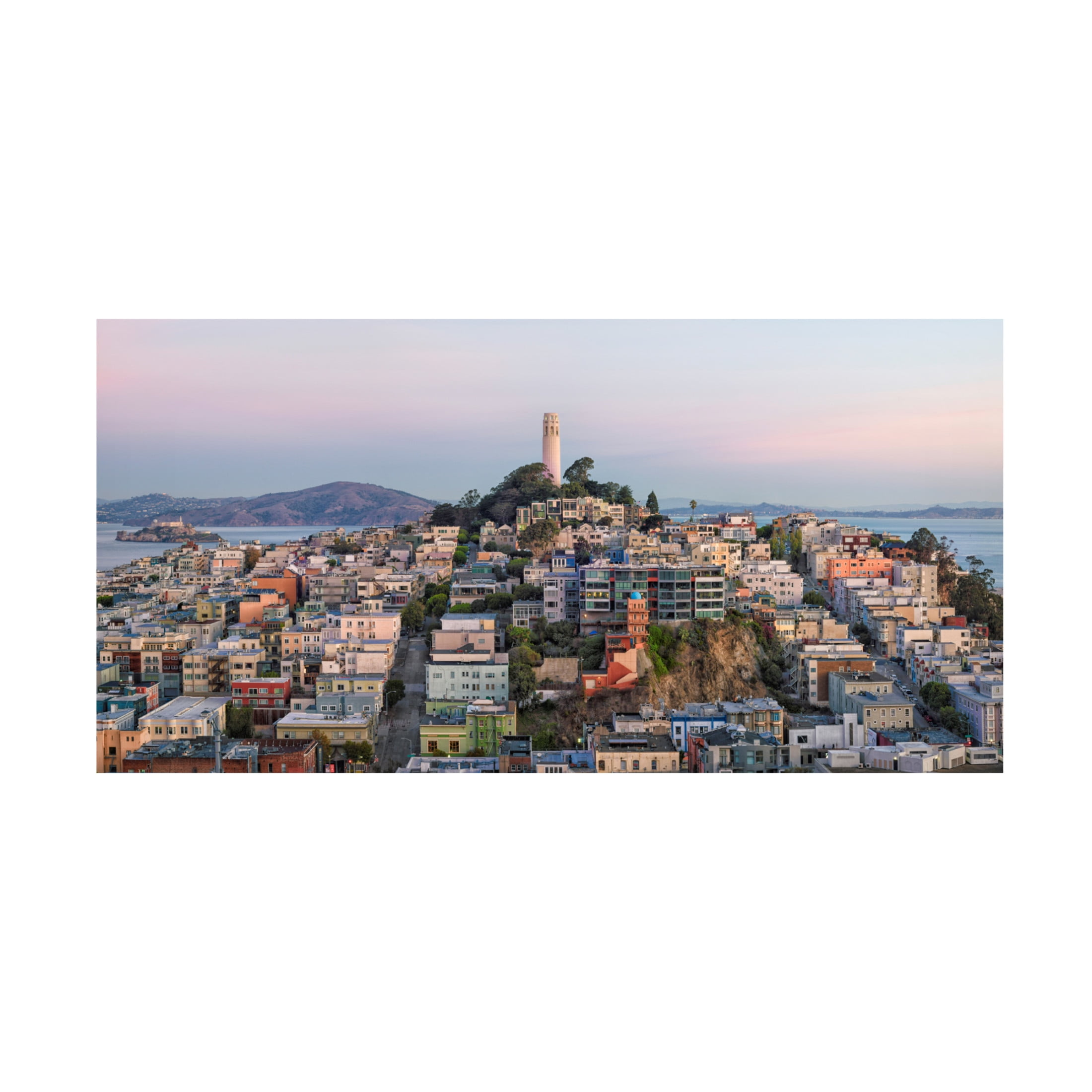Canvas Wall Art - Lee Sie 'Telegraph Hill' Wall Art for Living Room, Bedroom, or Office Décor by Trademark Fine Art - 32 x 16 Inches