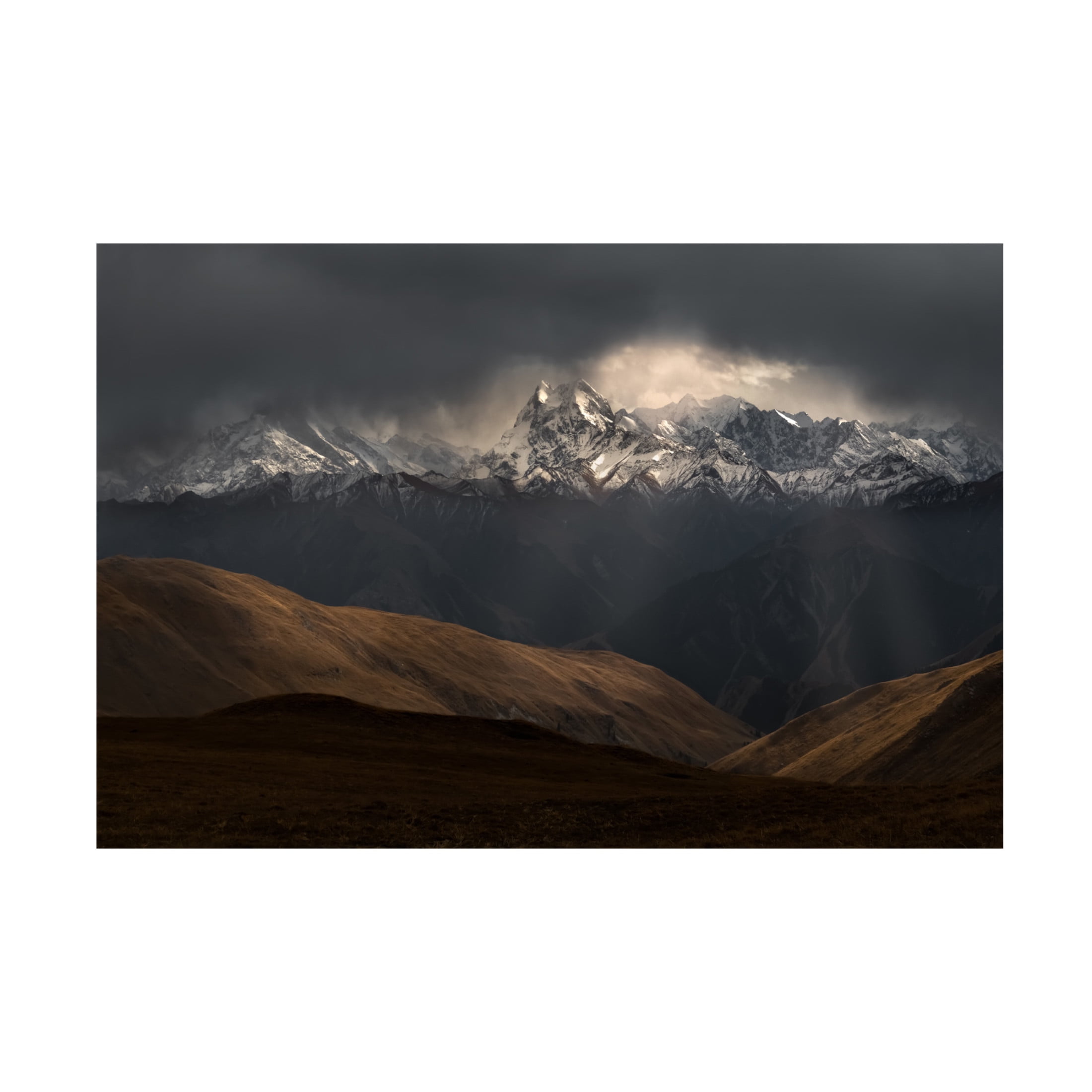 Canvas Wall Art - Liaoyuhan  'Snow Mountain Peak' Wall Art for Living Room, Bedroom, or Office Décor by Trademark Fine Art - 47 x 30 Inches