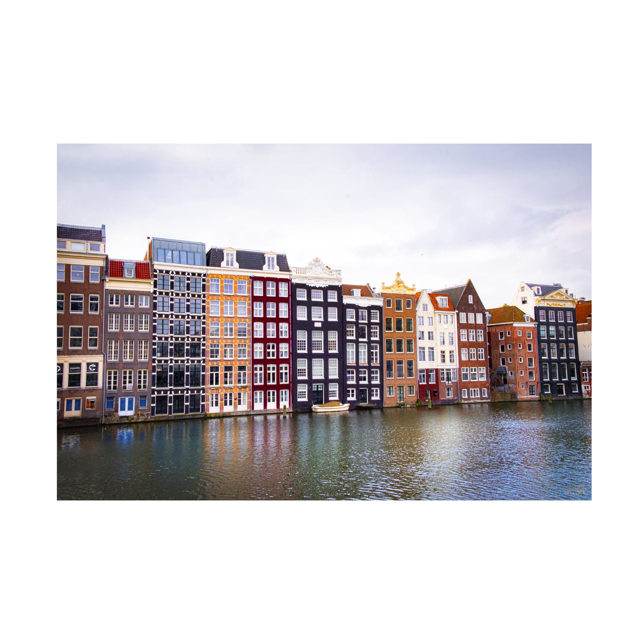 Canvas Wall Art - Life BeautifuLEE 'Amsterdam Water Houses' Wall Art for Living Room, Bedroom, or Office Décor by Trademark Fine Art - 24 x 16 Inches