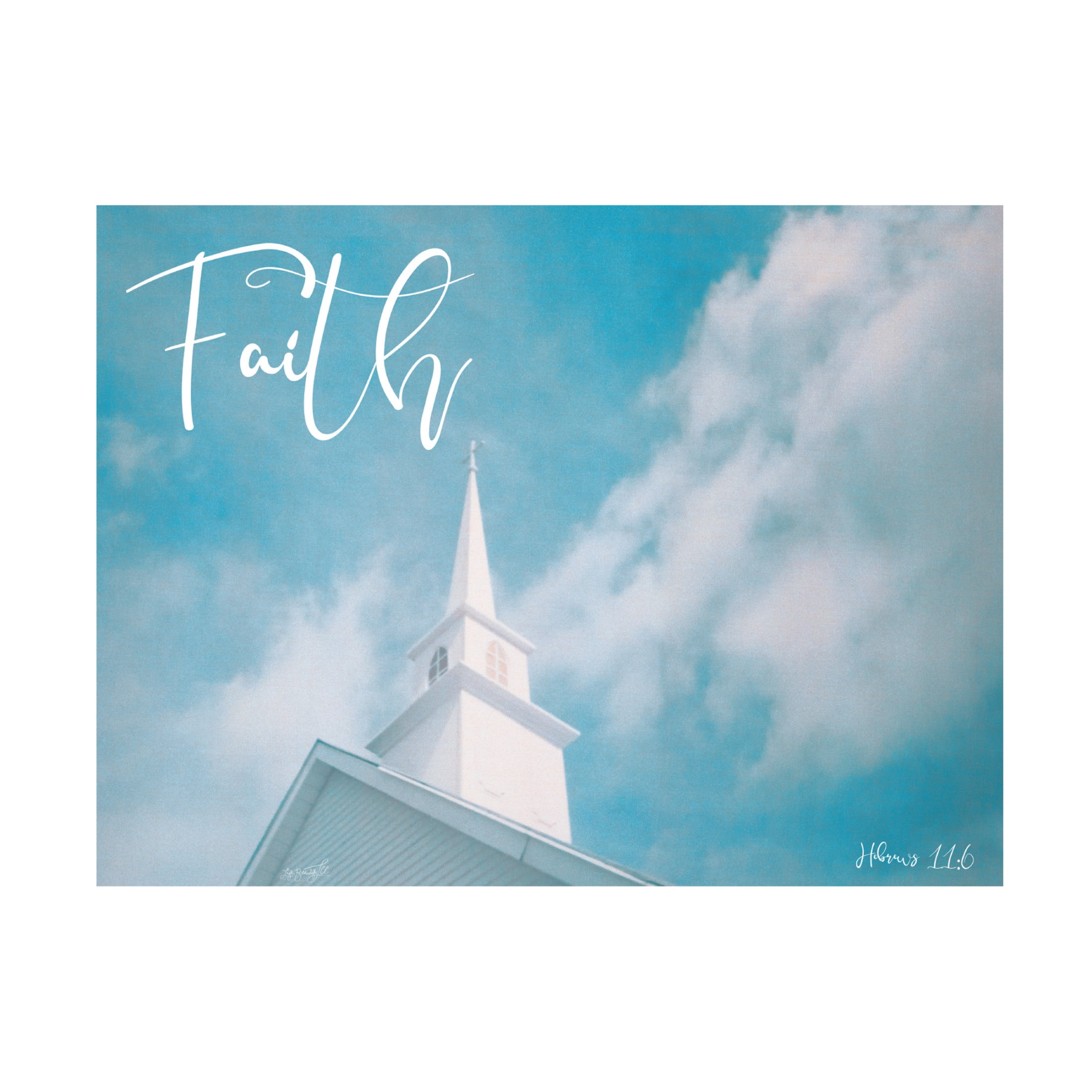 Canvas Wall Art - Life BeautifuLEE 'Church Faith 1' Wall Art for Living Room, Bedroom, or Office Décor by Trademark Fine Art - 24 x 18 Inches