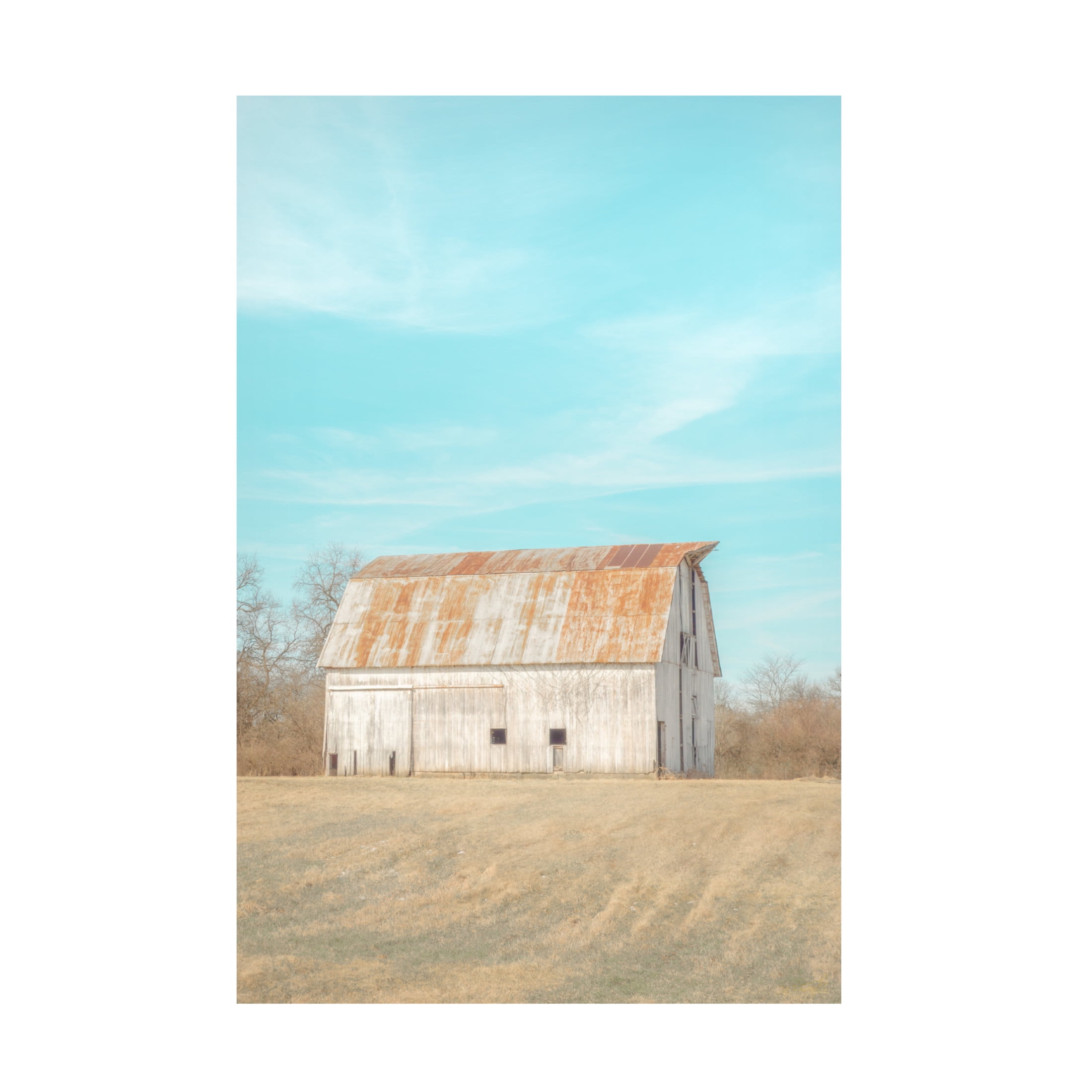 Canvas Wall Art - Life BeautifuLEE 'Ideal Soft Old Barn' Wall Art for Living Room, Bedroom, or Office Décor by Trademark Fine Art - 22 x 32 Inches