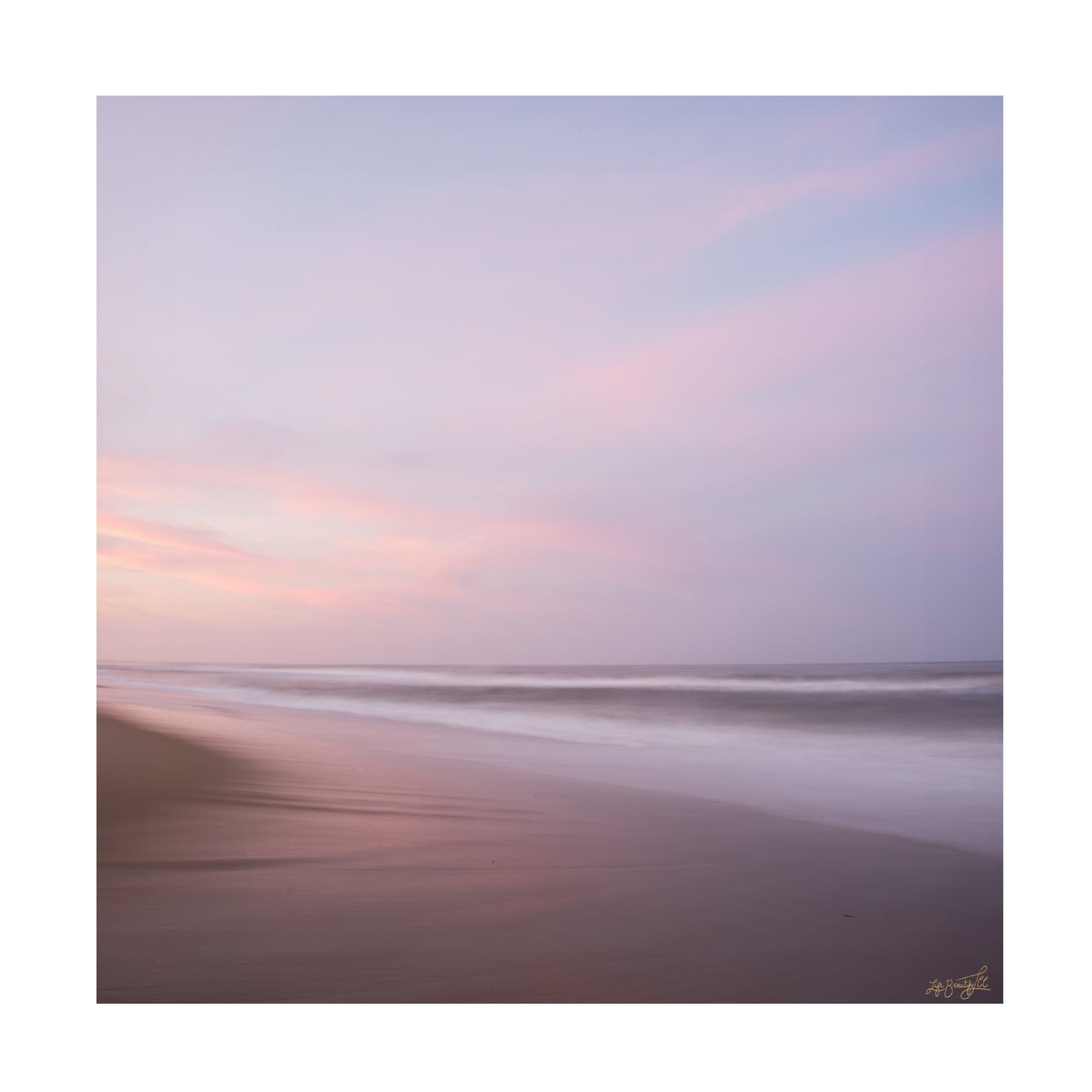 Canvas Wall Art - Life BeautifuLEE 'Ocean Perfection Sunset 2' Wall Art for Living Room, Bedroom, or Office Décor by Trademark Fine Art - 18 x 18 Inches