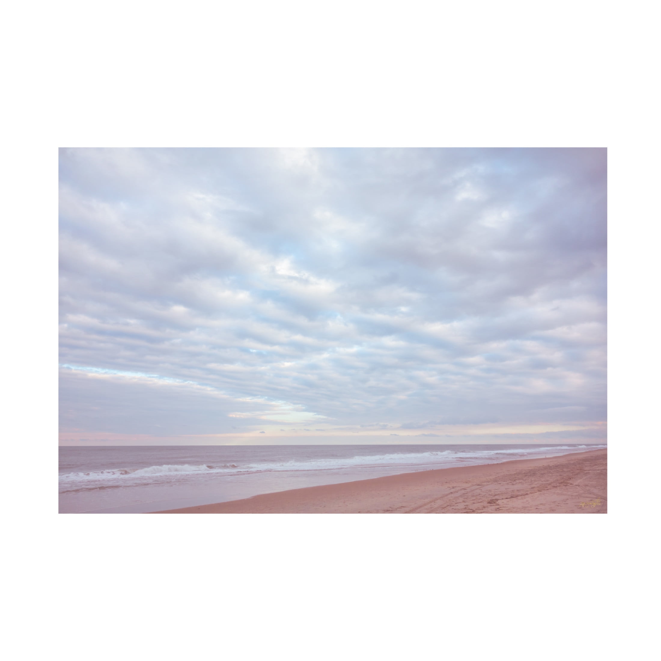 Canvas Wall Art - Life BeautifuLEE 'Rolling of Clouds Beach' Wall Art for Living Room, Bedroom, or Office Décor by Trademark Fine Art - 47 x 30 Inches