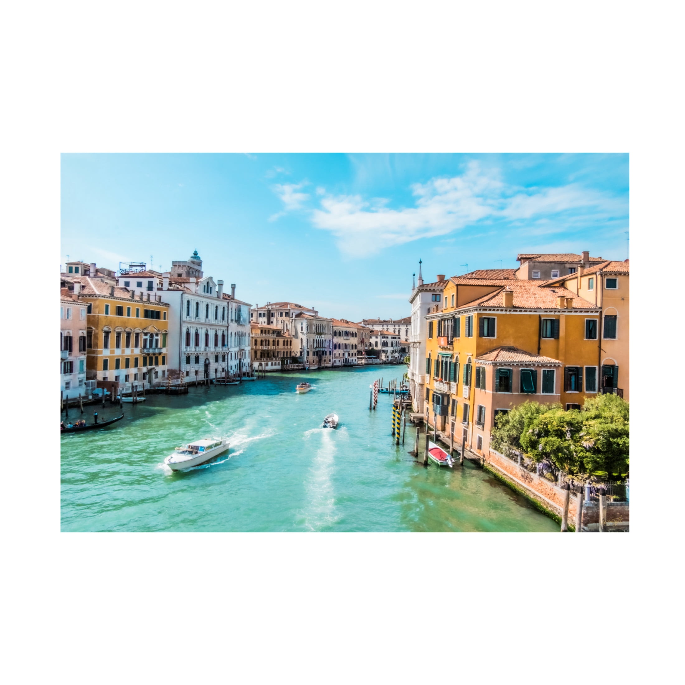Canvas Wall Art - Life BeautifuLEE 'Venice Grand Canal Vibrant Life' Wall Art for Living Room, Bedroom, or Office Décor by Trademark Fine Art - 32 x 22 Inches
