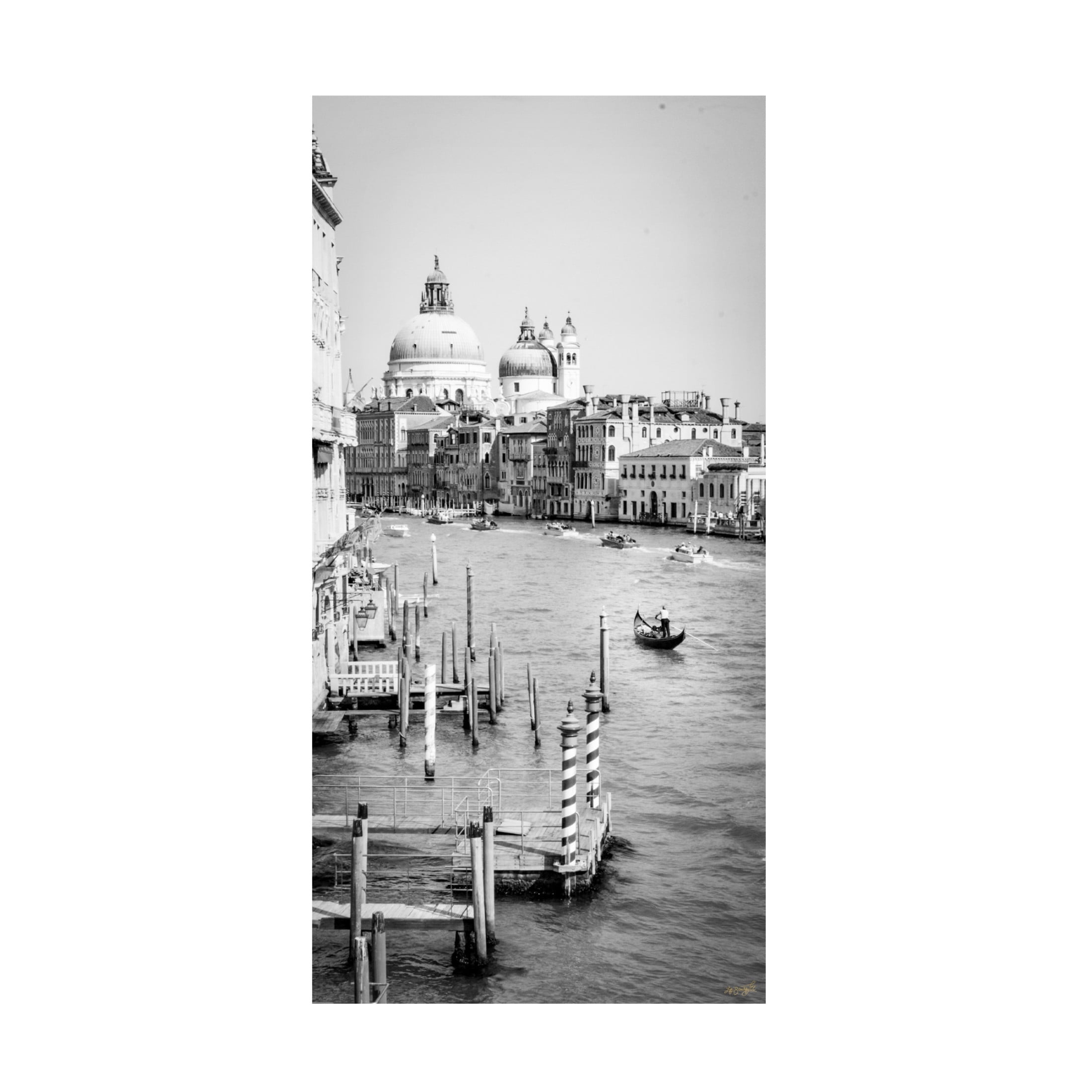 Canvas Wall Art - Life BeautifuLEE 'Venice Grand Canal Vintage' Wall Art for Living Room, Bedroom, or Office Décor by Trademark Fine Art - 10 x 19 Inches
