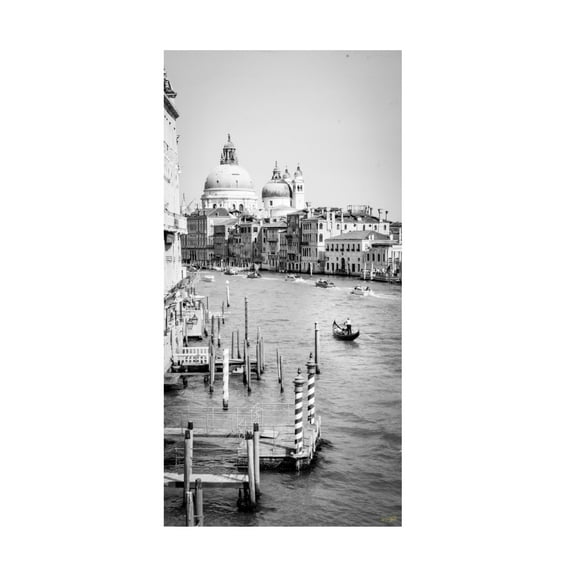 Canvas Wall Art - Life BeautifuLEE 'Venice Grand Canal Vintage' Wall Art for Living Room, Bedroom, or Office Décor by Trademark Fine Art - 10 x 19 Inches