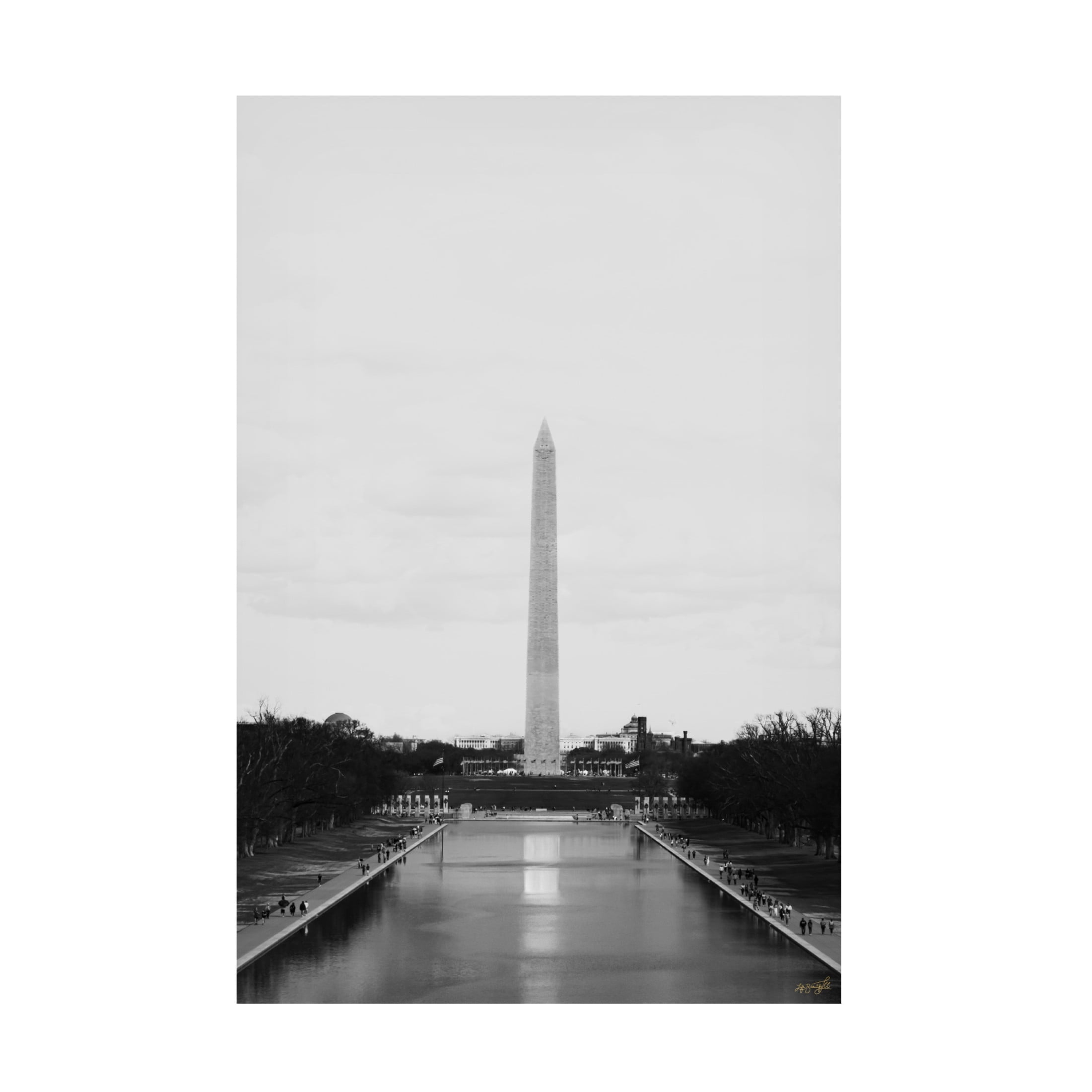 Canvas Wall Art - Life BeautifuLEE 'Washington DC Reflection' Wall Art for Living Room, Bedroom, or Office Décor by Trademark Fine Art - 16 x 24 Inches