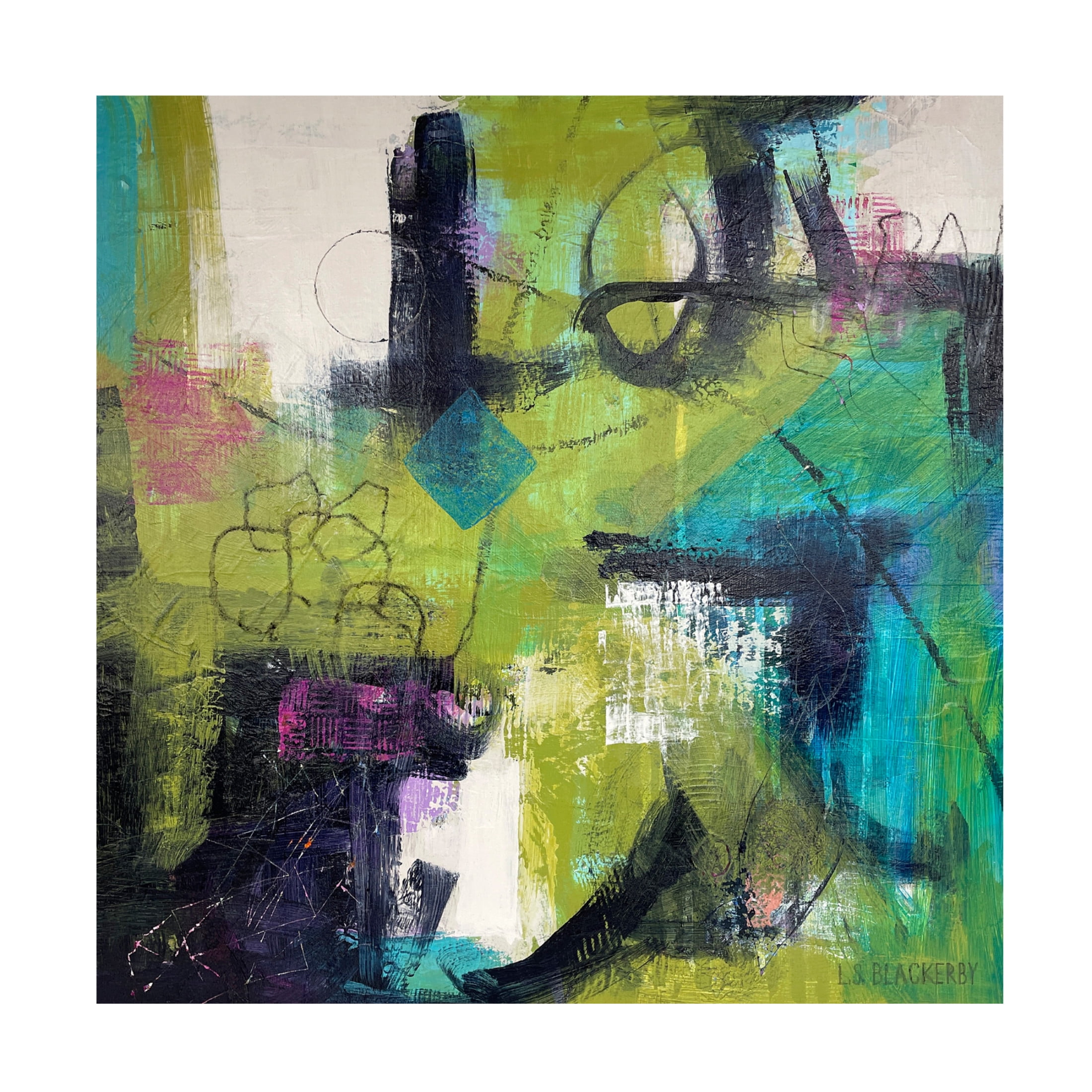 Canvas Wall Art - Linda S. Blackerby 'Summer Light' Wall Art for Living Room, Bedroom, or Office Décor by Trademark Fine Art - 35 x 35 Inches