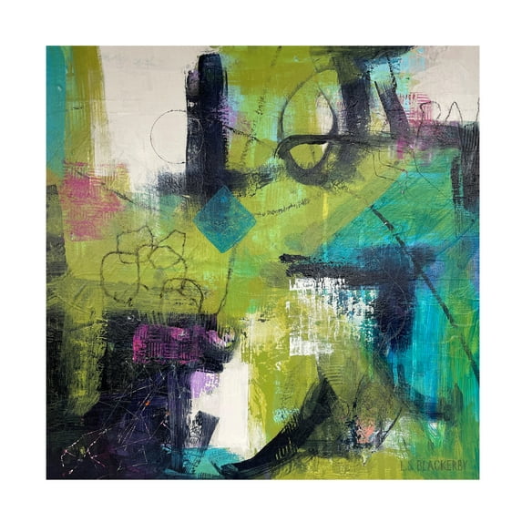 Canvas Wall Art - Linda S. Blackerby 'Summer Light' Wall Art for Living Room, Bedroom, or Office Décor by Trademark Fine Art - 35 x 35 Inches