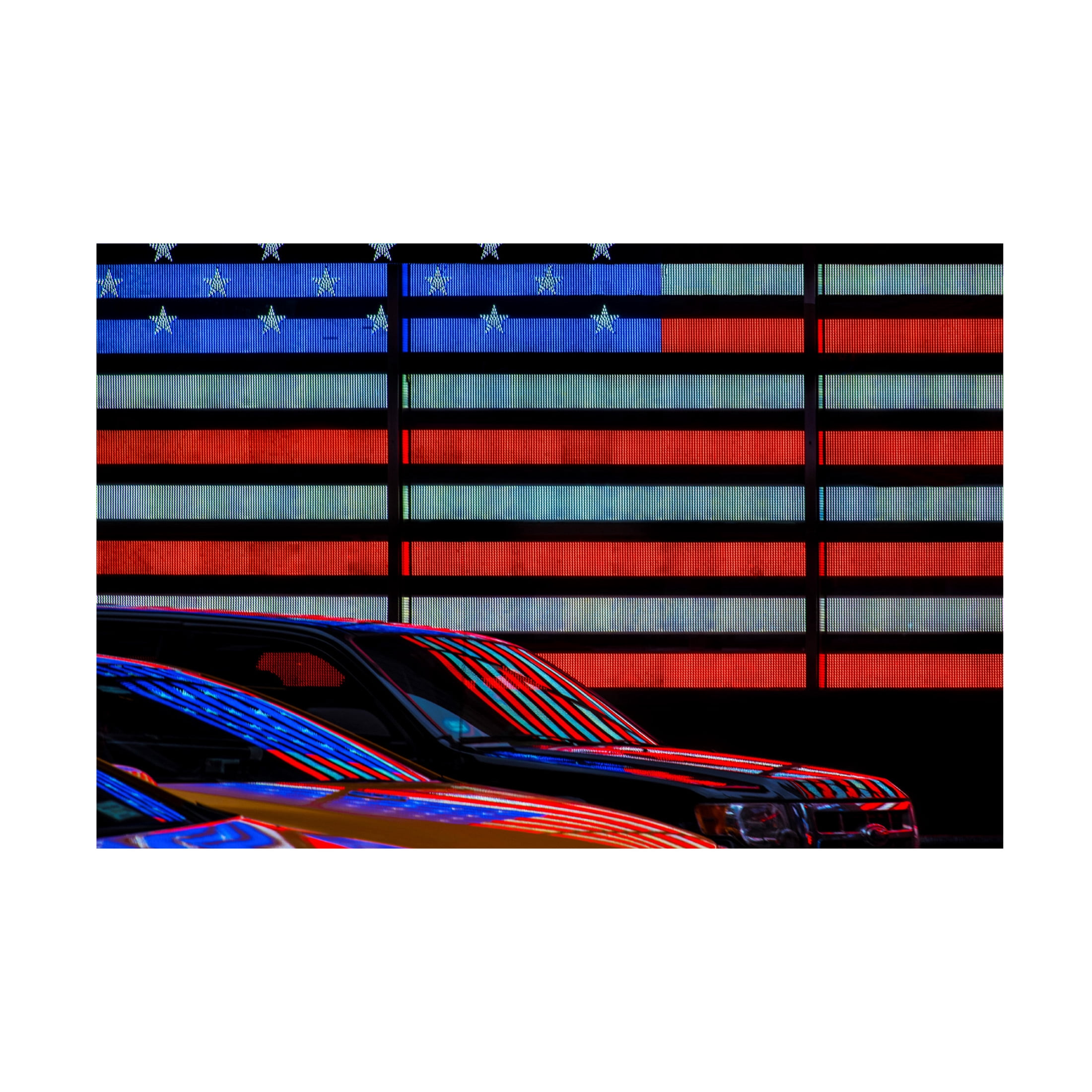 Canvas Wall Art - Linda Wride 'Stars And Stripes Reflected' Wall Art for Living Room, Bedroom, or Office Décor by Trademark Fine Art - 24 x 16 Inches