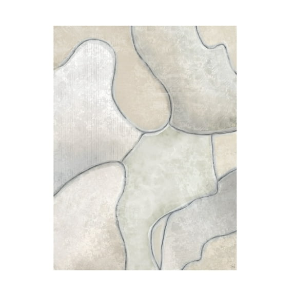 Canvas Wall Art - Line and Brush 'Textured Shapes Wandering' Wall Art for Living Room, Bedroom, or Office Décor by Trademark Fine Art - 24 x 32 Inches