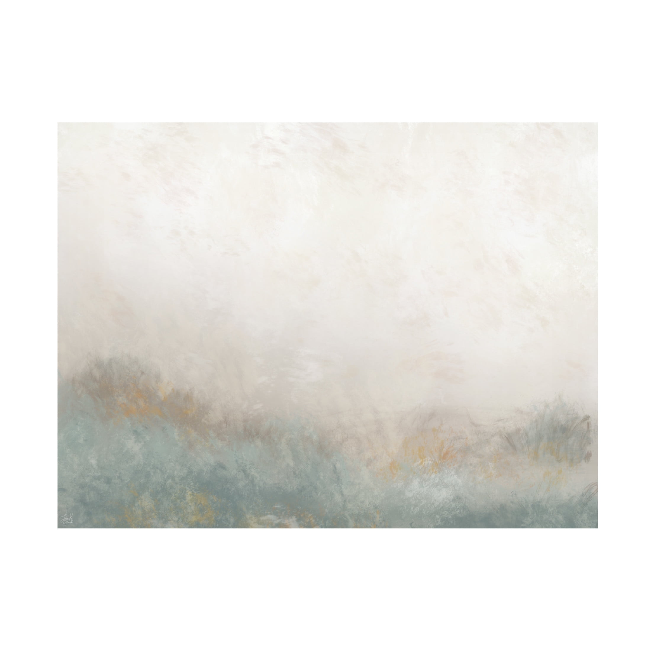 Canvas Wall Art - Line and Brush 'Abstract Grass Scape' Wall Art for Living Room, Bedroom, or Office Décor by Trademark Fine Art - 47 x 35 Inches