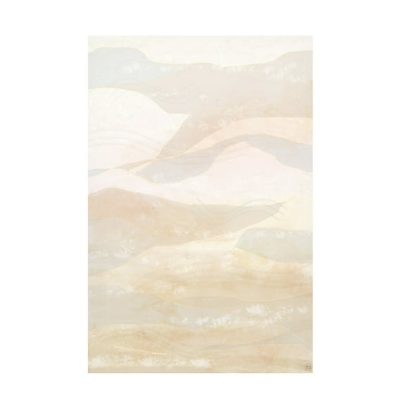 Canvas Wall Art - Line and Brush 'Abstract Soft Waves' Wall Art for Living Room, Bedroom, or Office Décor by Trademark Fine Art - 22 x 32 Inches