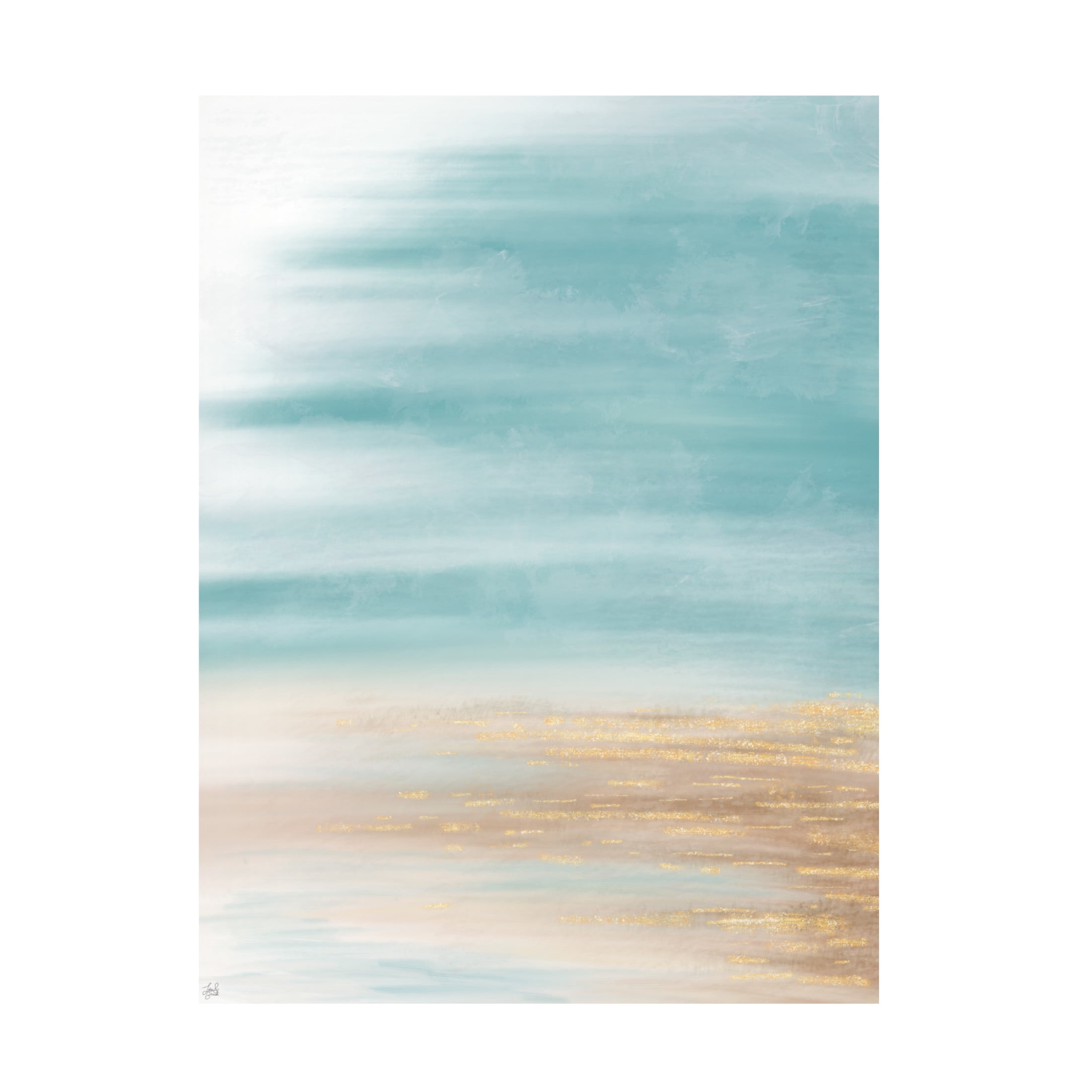 Canvas Wall Art - Line and Brush 'Beach Blur' Wall Art for Living Room, Bedroom, or Office Décor by Trademark Fine Art - 24 x 32 Inches