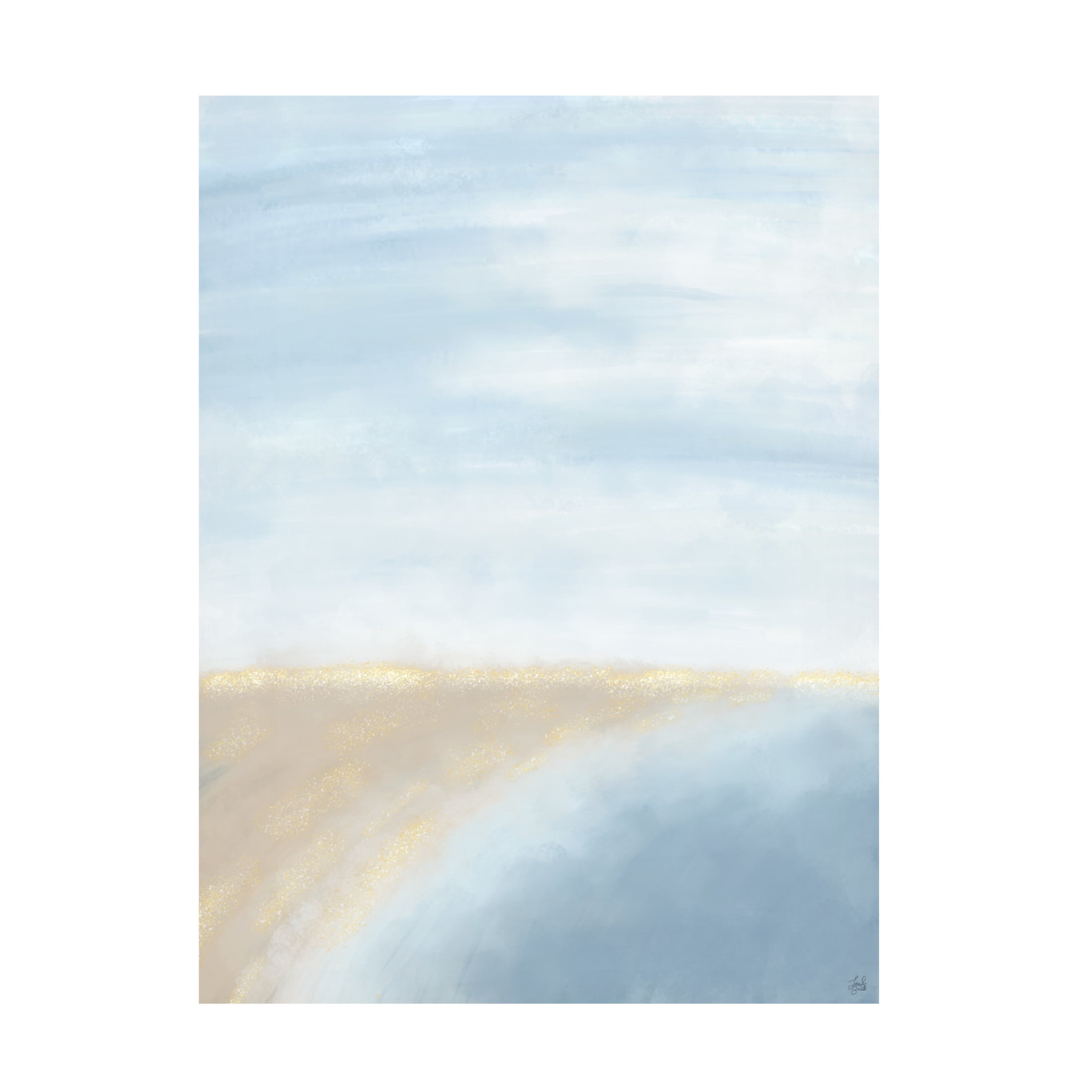 Canvas Wall Art - Line and Brush 'Beach Cove View' Wall Art for Living Room, Bedroom, or Office Décor by Trademark Fine Art - 18 x 24 Inches