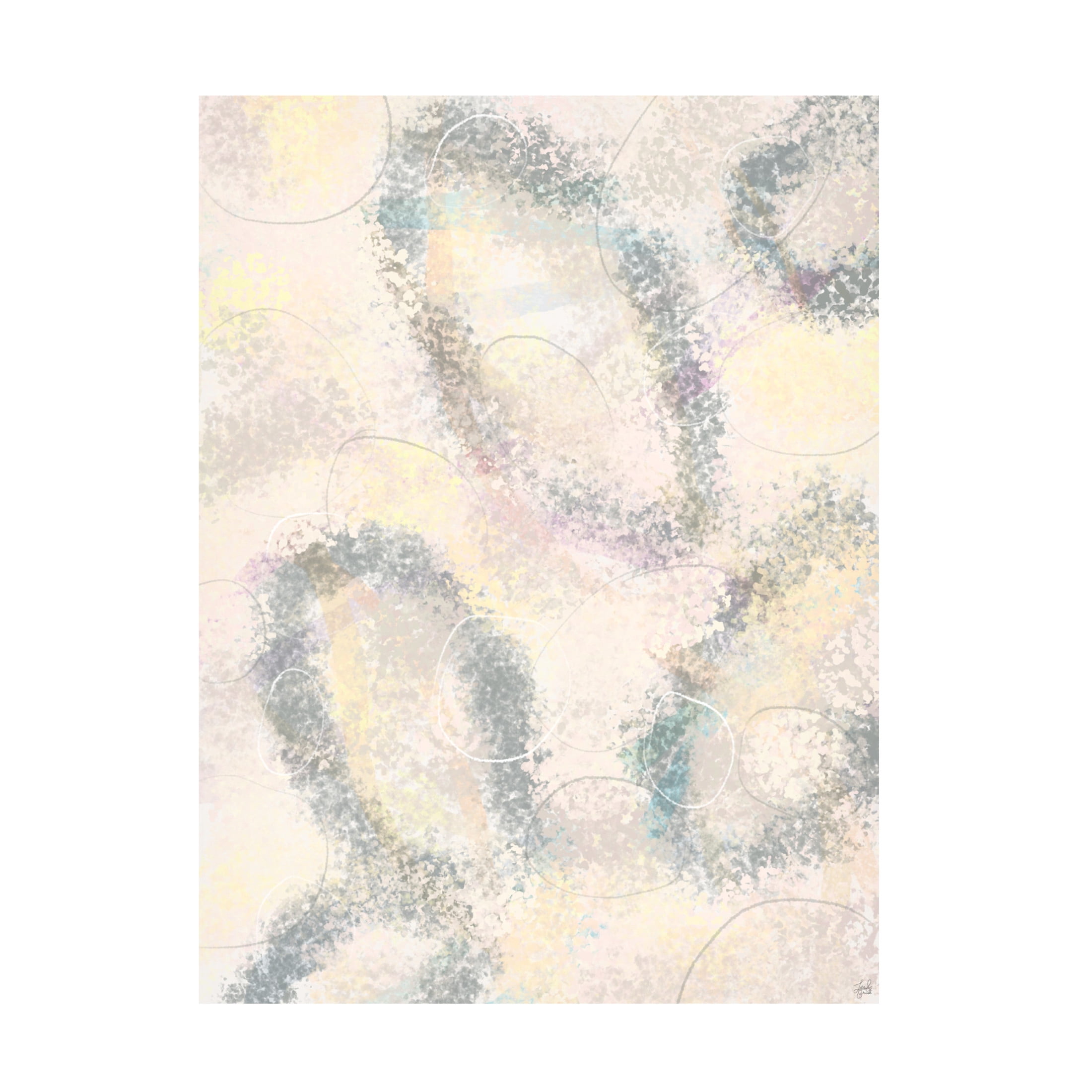 Canvas Wall Art - Line and Brush 'Circle Playings 1' Wall Art for Living Room, Bedroom, or Office Décor by Trademark Fine Art - 18 x 24 Inches