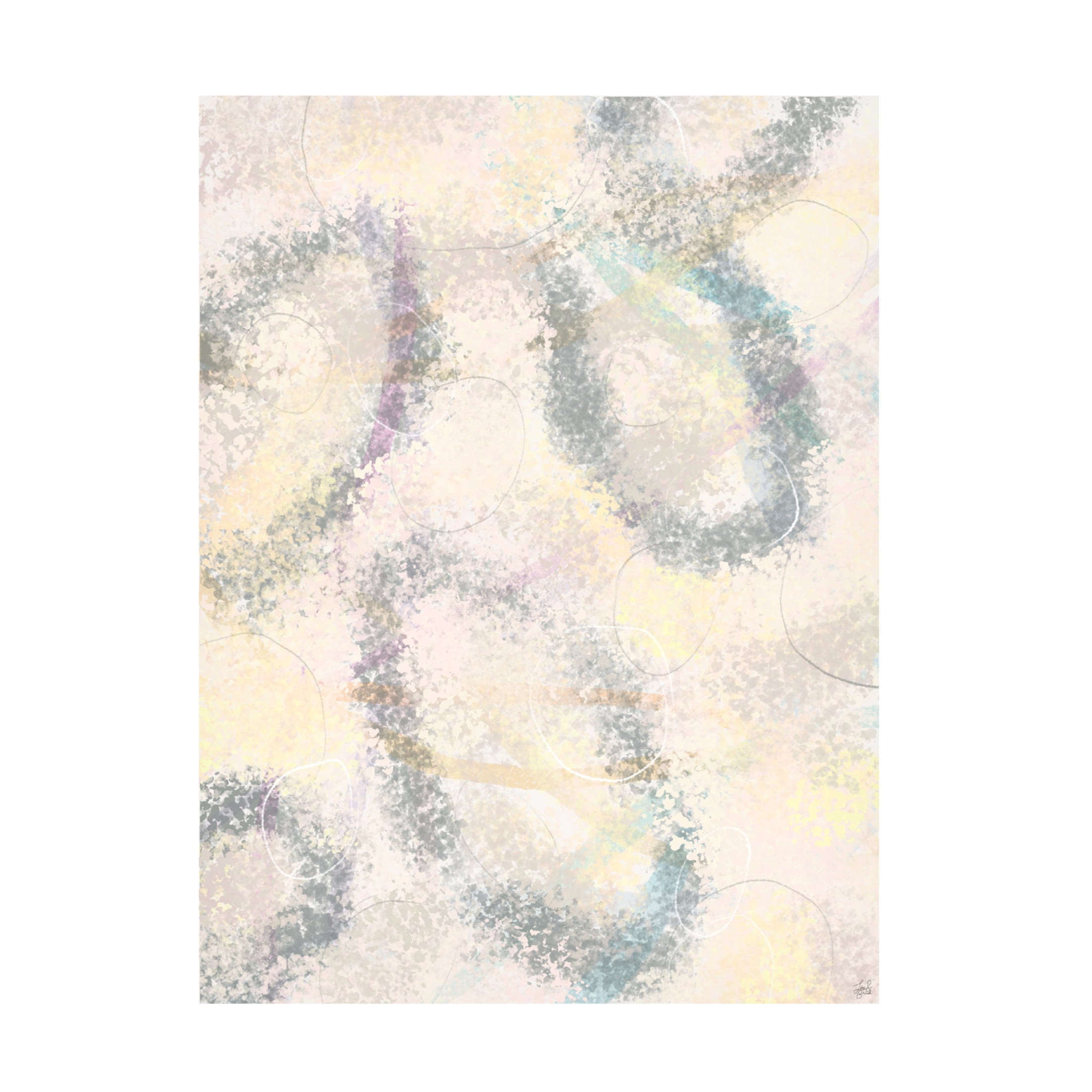 Canvas Wall Art - Line and Brush 'Circle Playings 2' Wall Art for Living Room, Bedroom, or Office Décor by Trademark Fine Art - 24 x 32 Inches