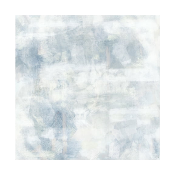 Canvas Wall Art - Line and Brush 'Cotton Skies' Wall Art for Living Room, Bedroom, or Office Décor by Trademark Fine Art - 18 x 18 Inches