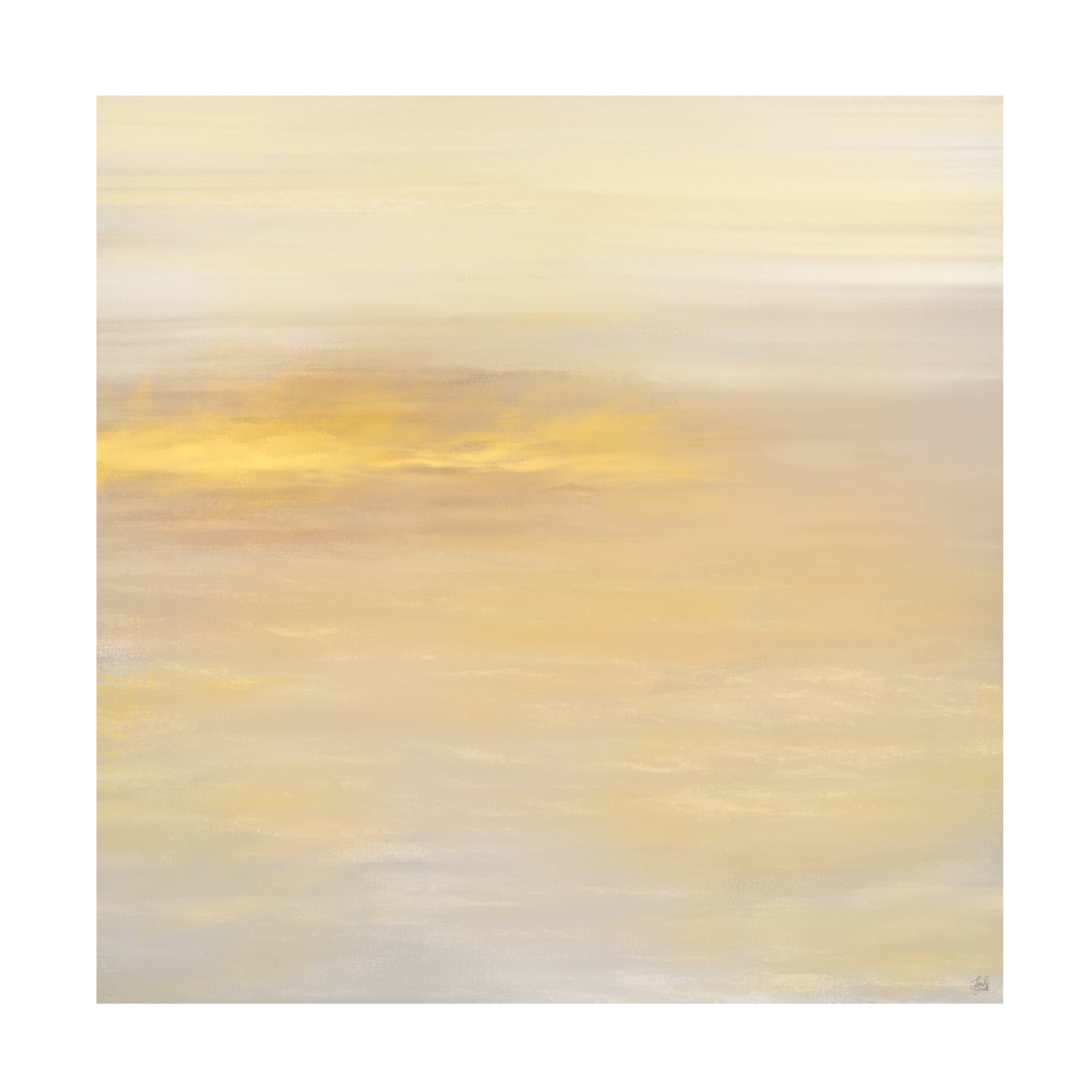 Canvas Wall Art - Line and Brush 'Fire's Horizon Lights' Wall Art for Living Room, Bedroom, or Office Décor by Trademark Fine Art - 35 x 35 Inches