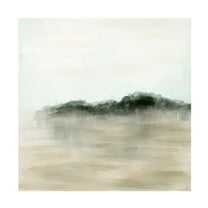 Canvas Wall Art - Line and Brush 'Haze Ink Horizon' Wall Art for Living Room, Bedroom, or Office Décor by Trademark Fine Art - 14 x 14 Inches