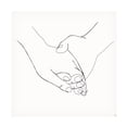 thumbnail image 1 of Canvas Wall Art - Line and Brush 'Holding Hands 4' Wall Art for Living Room, Bedroom, or Office Décor by Trademark Fine Art - 18 x 18 Inches, 1 of 4