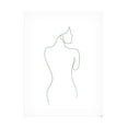 thumbnail image 1 of Canvas Wall Art - Line and Brush 'Line Female Back 1' Wall Art for Living Room, Bedroom, or Office DÃ©cor by Trademark Fine Art - 14 x 19 Inches, 1 of 4