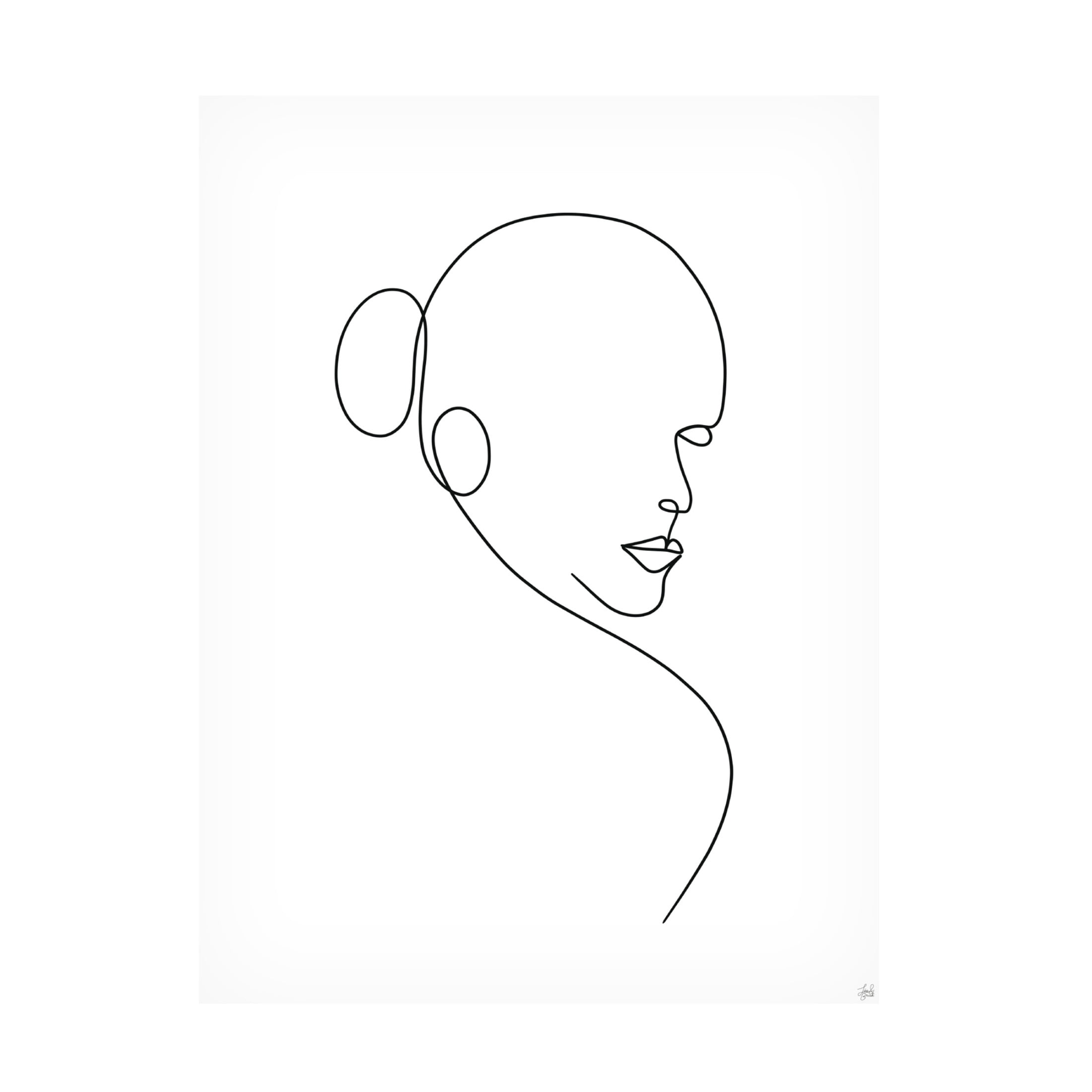 Canvas Wall Art - Line and Brush 'Line Lady 1' Wall Art for Living Room, Bedroom, or Office Décor by Trademark Fine Art - 14 x 19 Inches