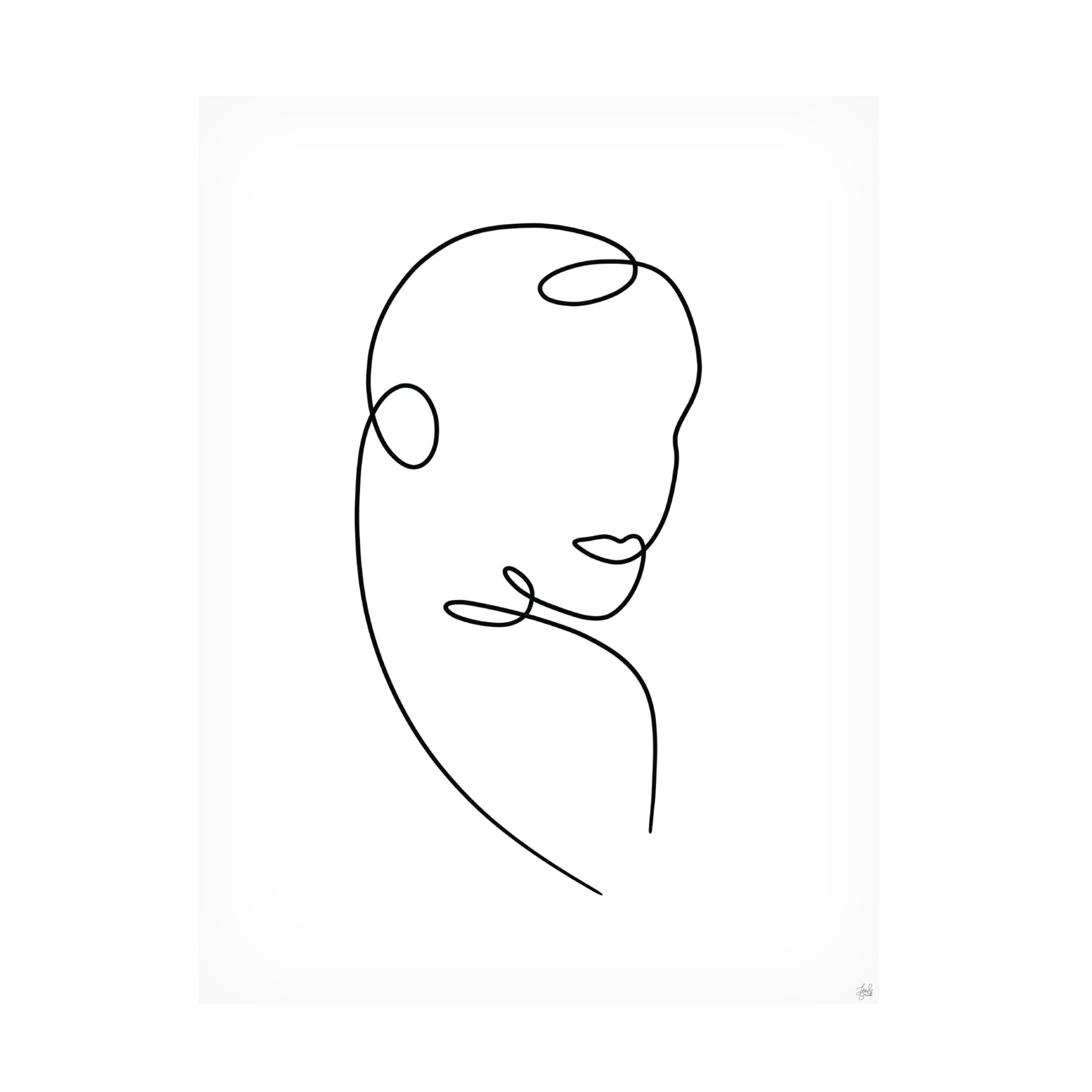 Canvas Wall Art - Line and Brush 'Line Lady 10' Wall Art for Living Room, Bedroom, or Office Décor by Trademark Fine Art - 24 x 32 Inches