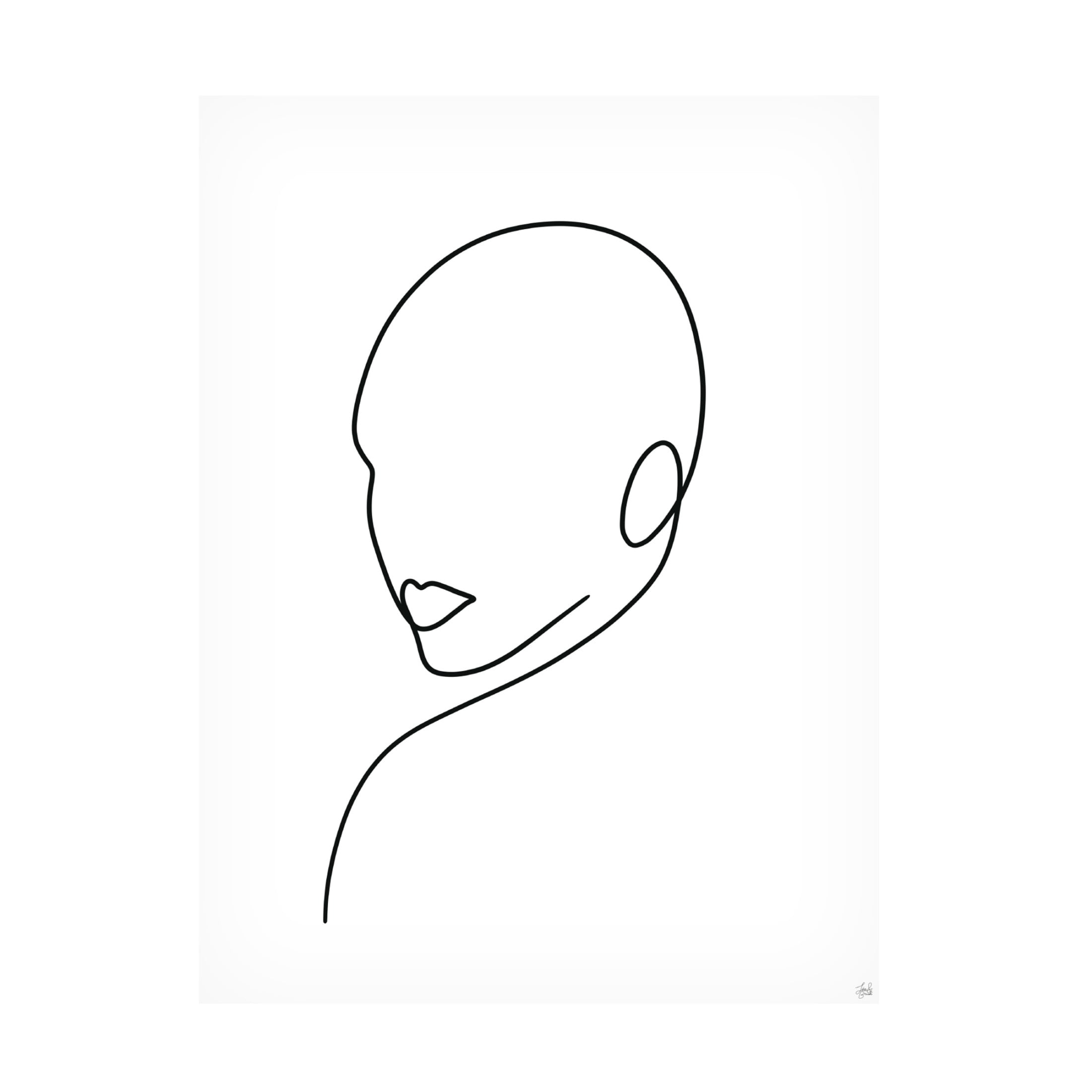 Canvas Wall Art - Line and Brush 'Line Lady 3' Wall Art for Living Room, Bedroom, or Office Décor by Trademark Fine Art - 14 x 19 Inches