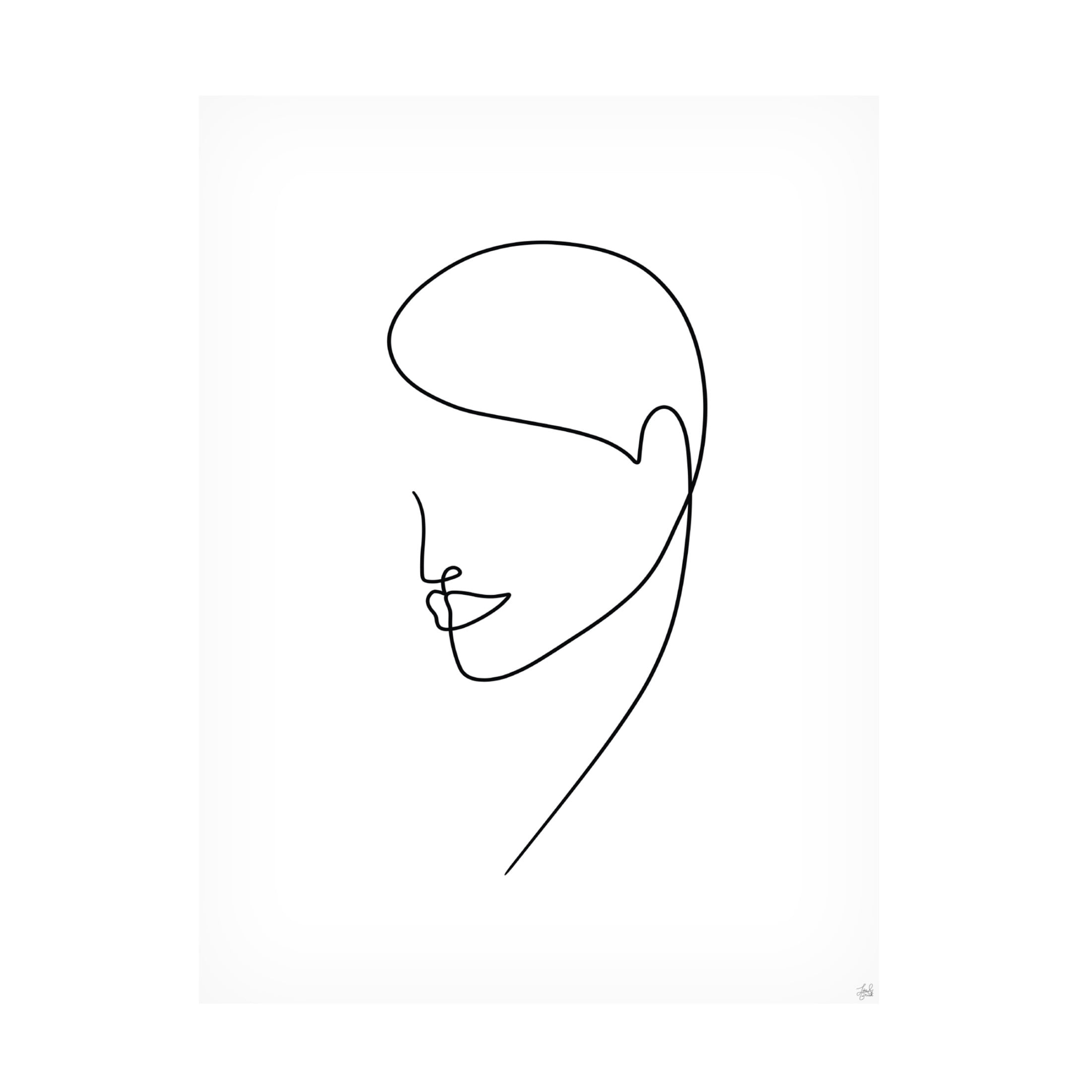 Canvas Wall Art - Line and Brush 'Line Lady 6' Wall Art for Living Room, Bedroom, or Office Décor by Trademark Fine Art - 18 x 24 Inches