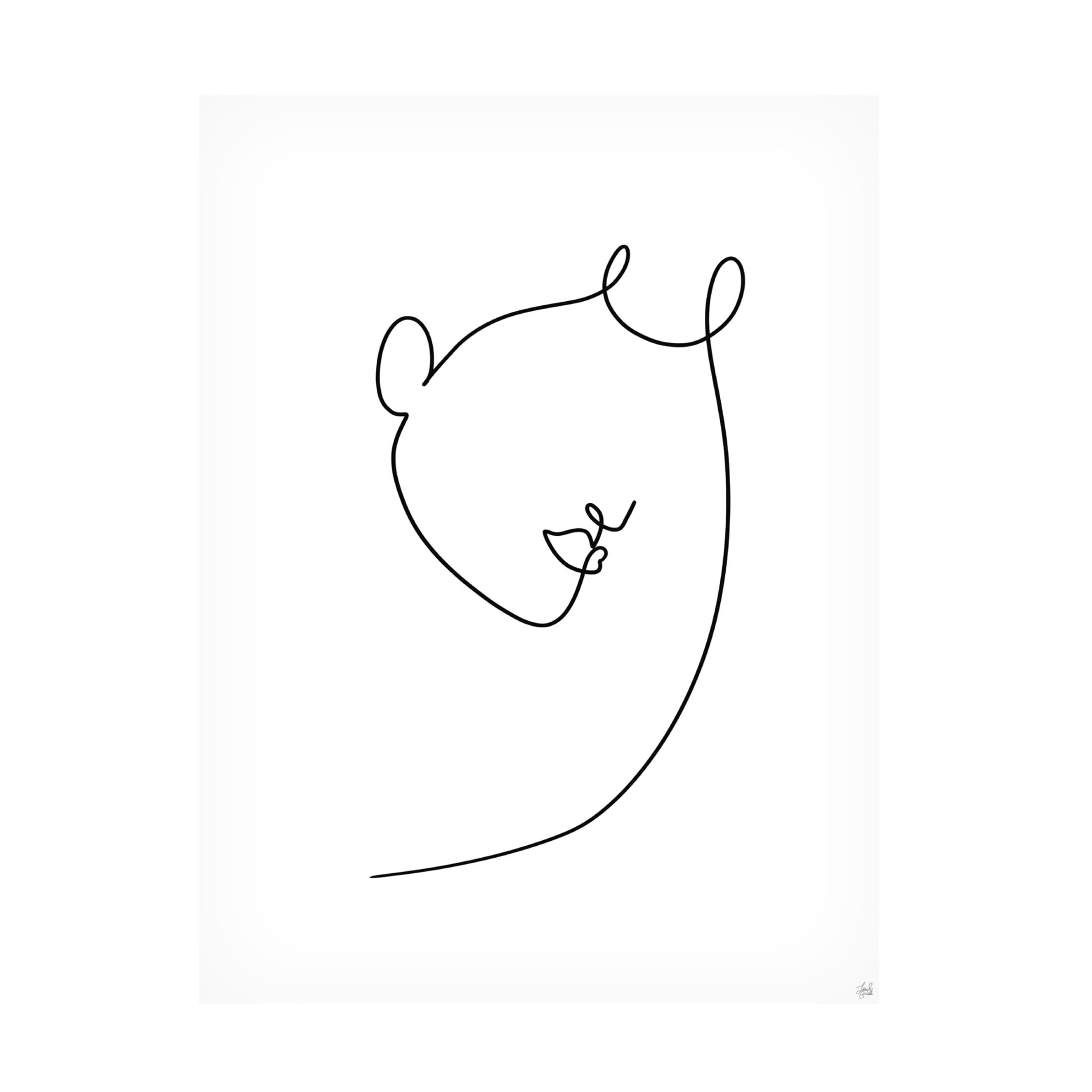 Canvas Wall Art - Line and Brush 'Line Lady 7' Wall Art for Living Room, Bedroom, or Office Décor by Trademark Fine Art - 24 x 32 Inches
