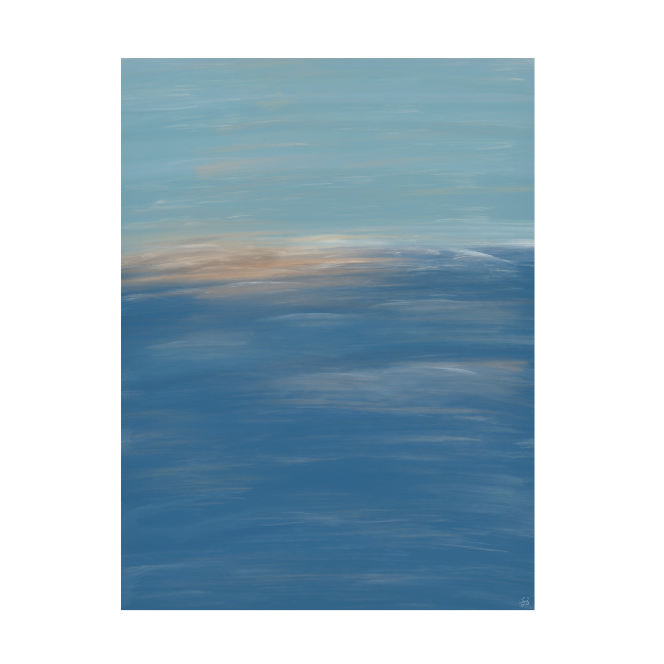 Canvas Wall Art - Line and Brush 'Oceans Cresting' Wall Art for Living Room, Bedroom, or Office Décor by Trademark Fine Art - 18 x 24 Inches