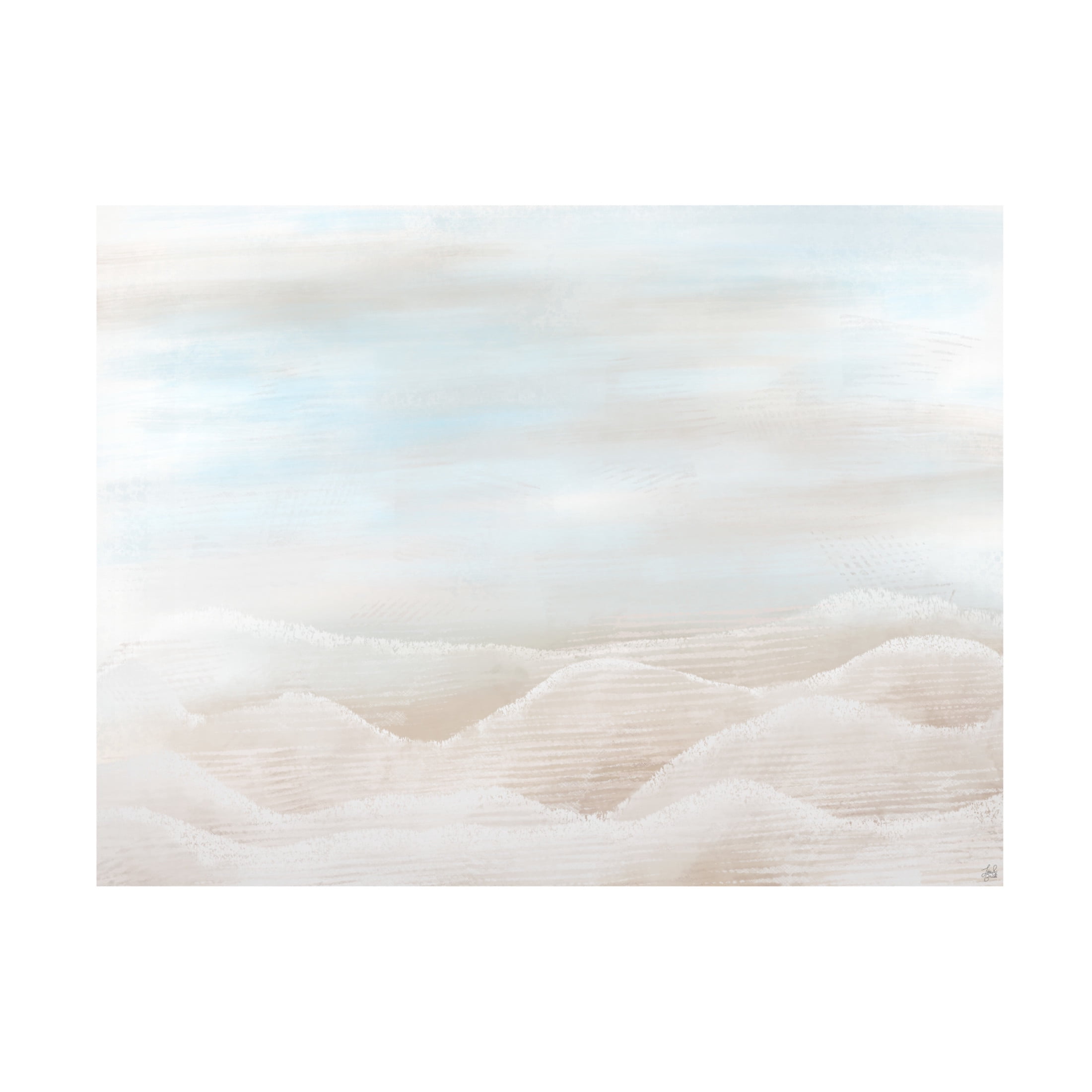 Canvas Wall Art - Line and Brush 'Printed Mountains' Wall Art for Living Room, Bedroom, or Office Décor by Trademark Fine Art - 47 x 35 Inches