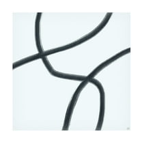 Canvas Wall Art - Line and Brush 'Single Wanderings 5' Wall Art for Living Room, Bedroom, or Office Décor by Trademark Fine Art - 14 x 14 Inches